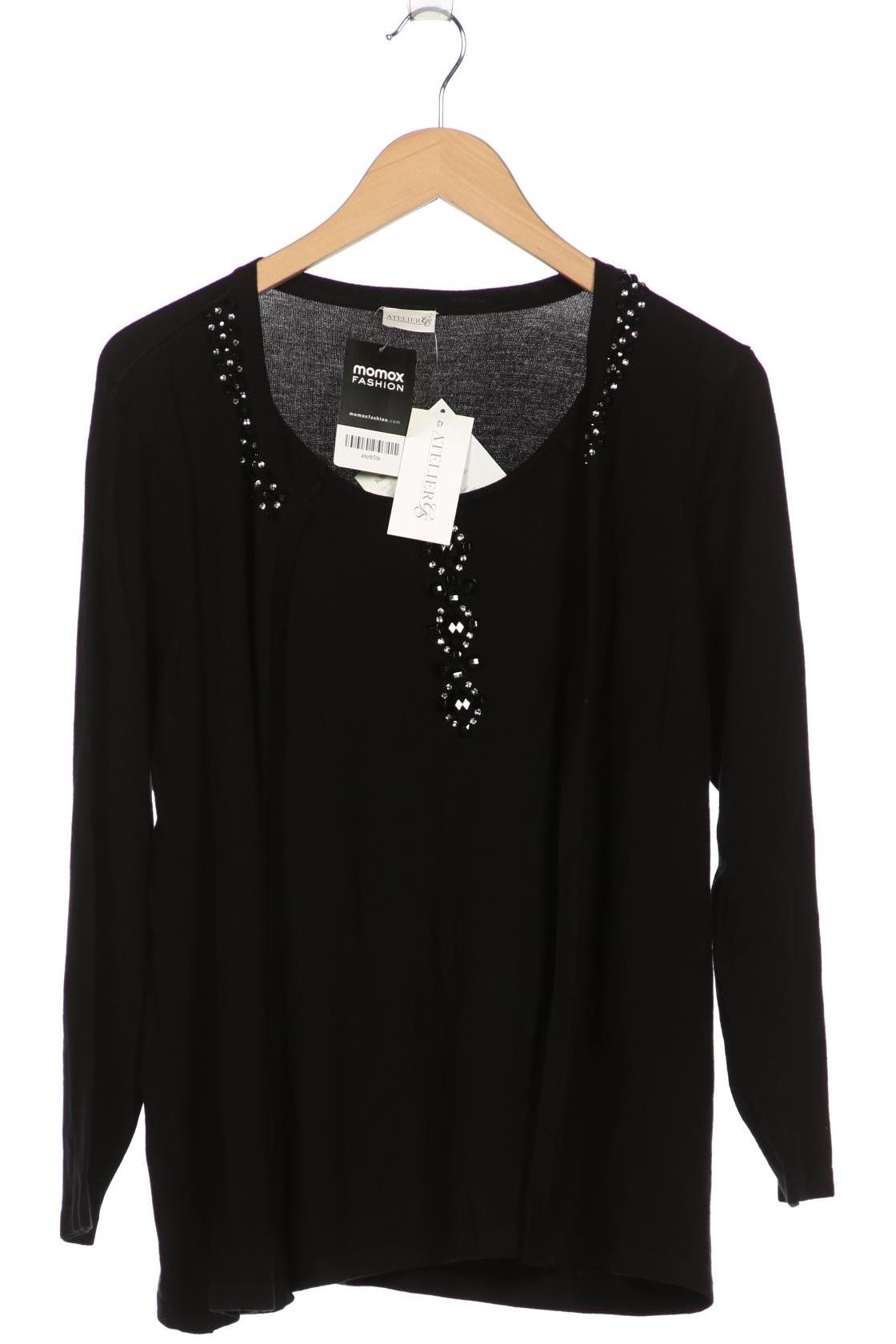 

Atelier Goldner Schnitt Damen Pullover, schwarz, Gr. 16