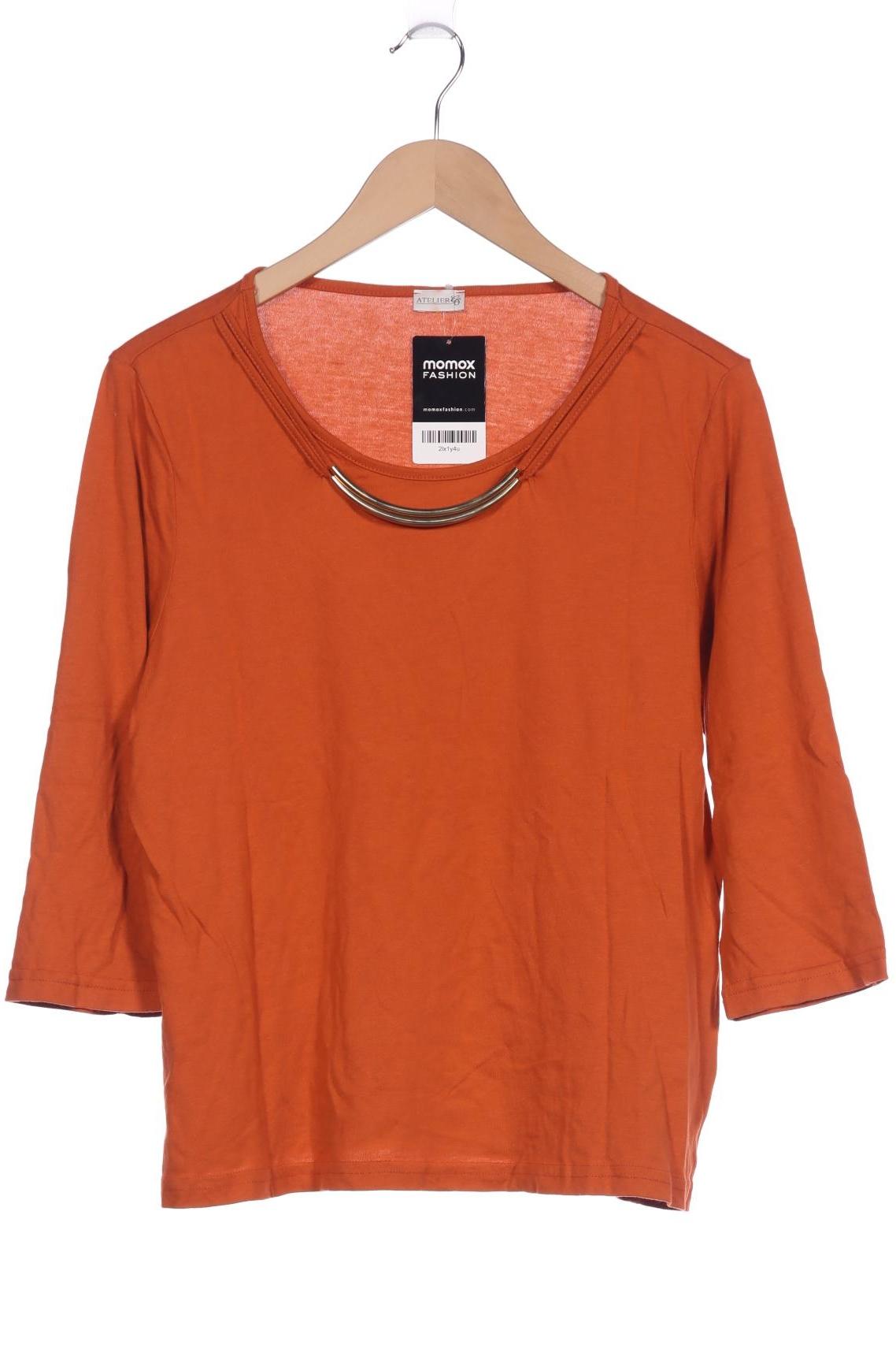 

Atelier Goldner Schnitt Damen Langarmshirt, orange, Gr. 46