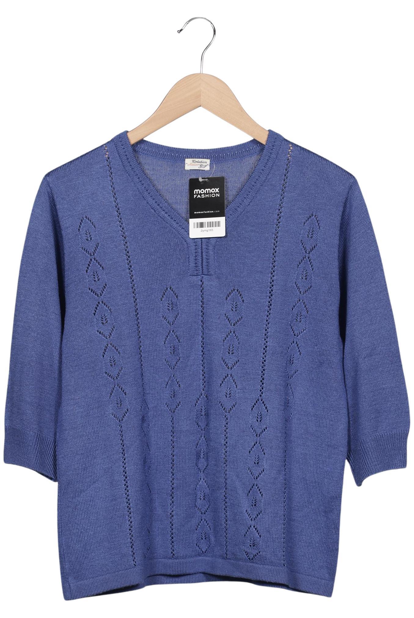 

Atelier Goldner Schnitt Damen Pullover, blau, Gr. 42