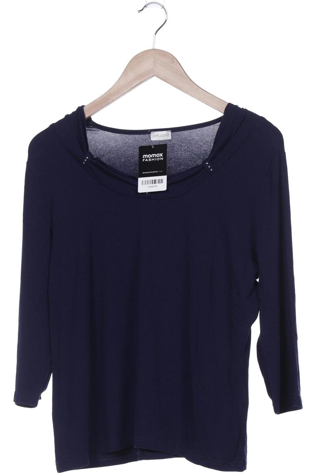 

Atelier Goldner Schnitt Damen Langarmshirt, marineblau, Gr. 44
