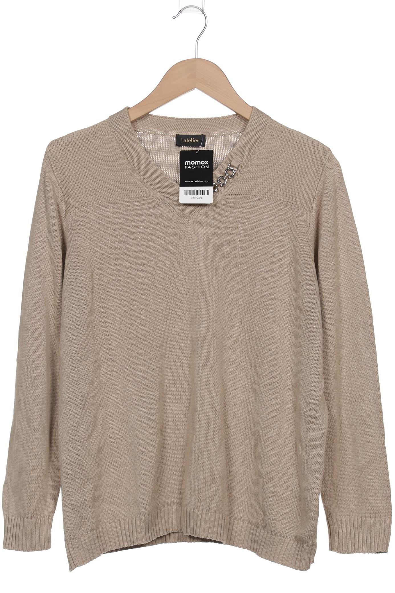 

Atelier Goldner Schnitt Damen Pullover, beige, Gr. 44