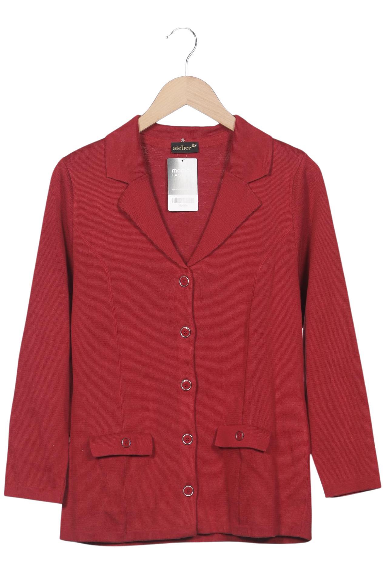 

Atelier Goldner Schnitt Damen Strickjacke, rot, Gr. 38