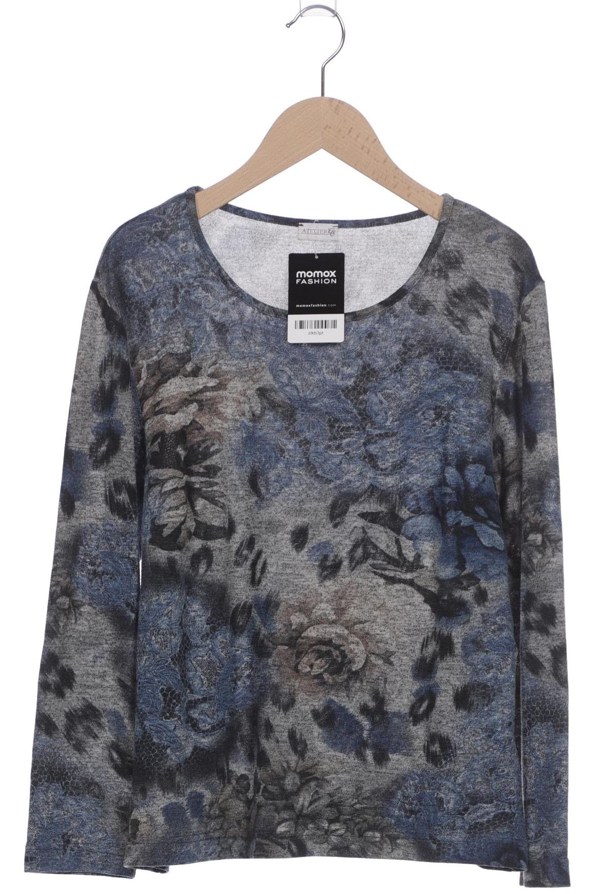 

Atelier Goldner Schnitt Damen Langarmshirt, blau, Gr. 18