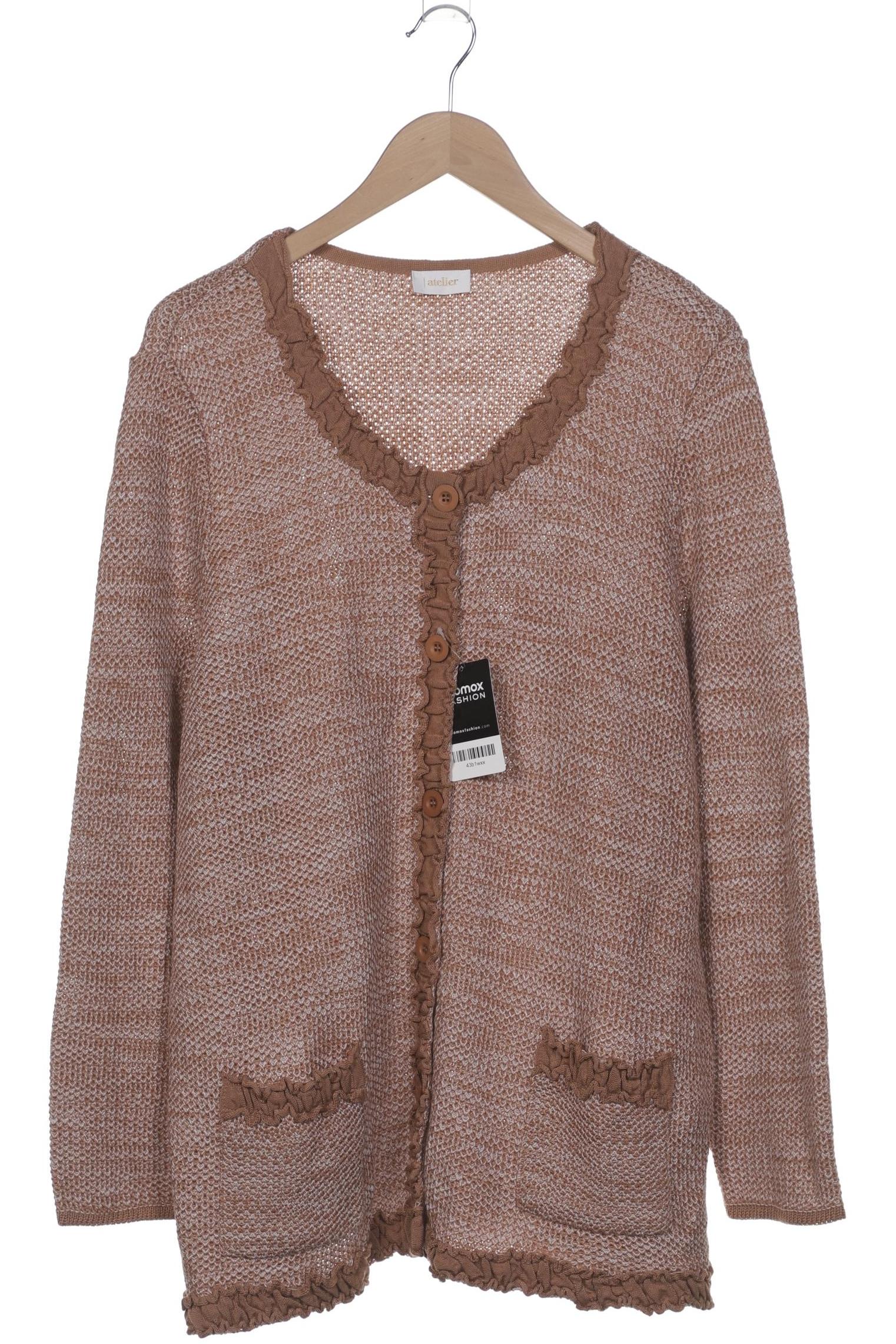 

Atelier Goldner Schnitt Damen Strickjacke, braun, Gr. 50