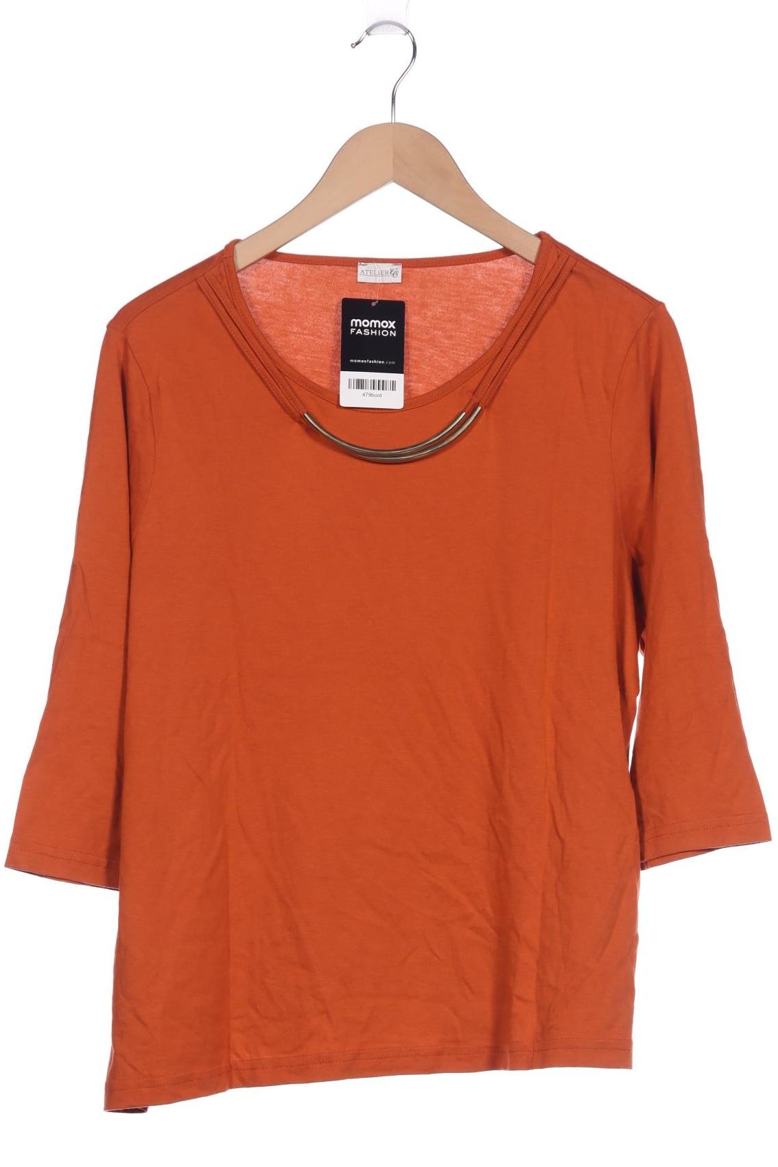 

Atelier Goldner Schnitt Damen Langarmshirt, orange, Gr. 48