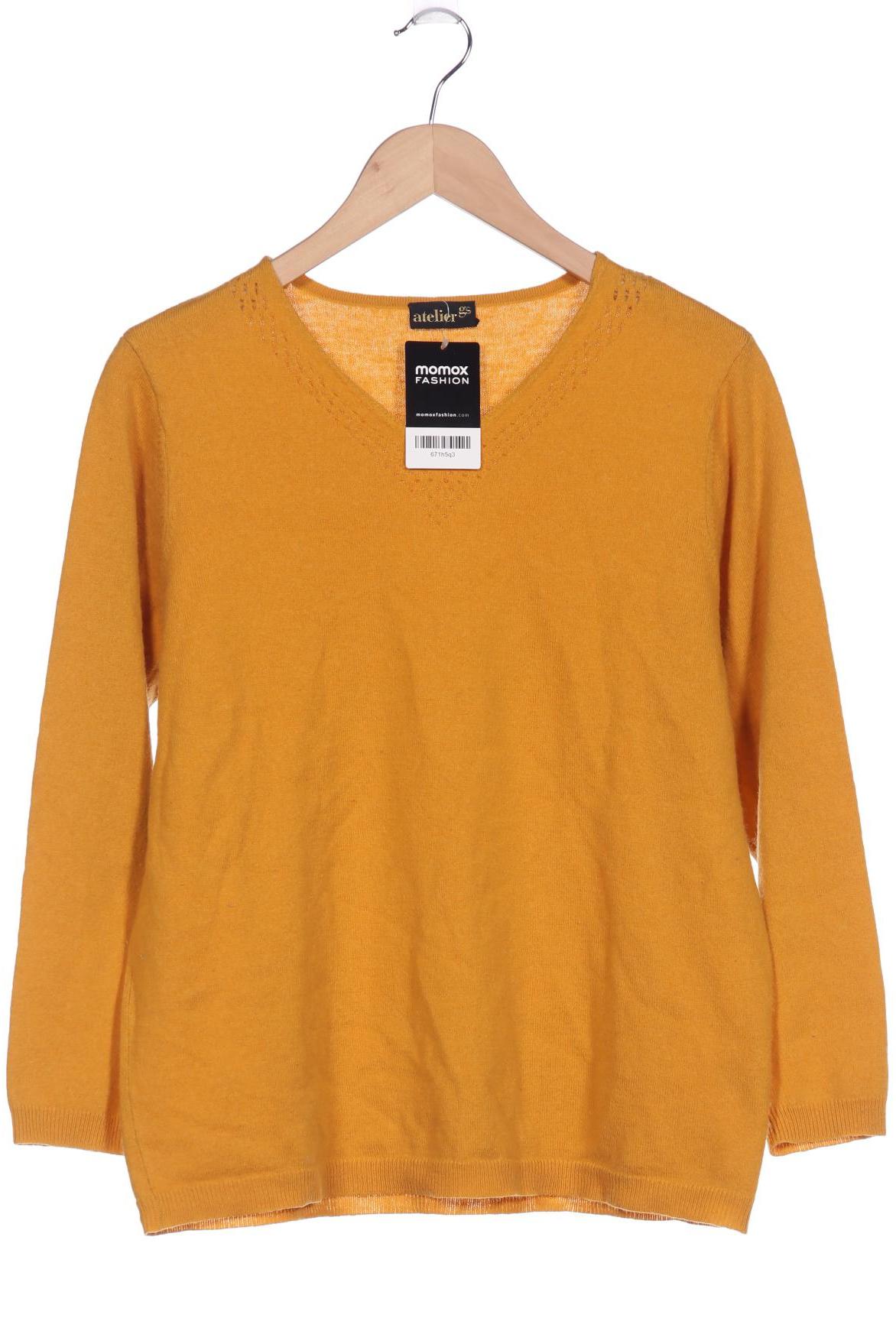 

Atelier Goldner Schnitt Damen Pullover, gelb, Gr. 48