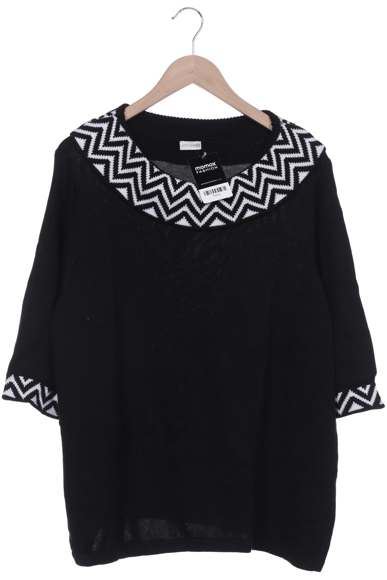 

Atelier Goldner Schnitt Damen Pullover, schwarz, Gr. 52