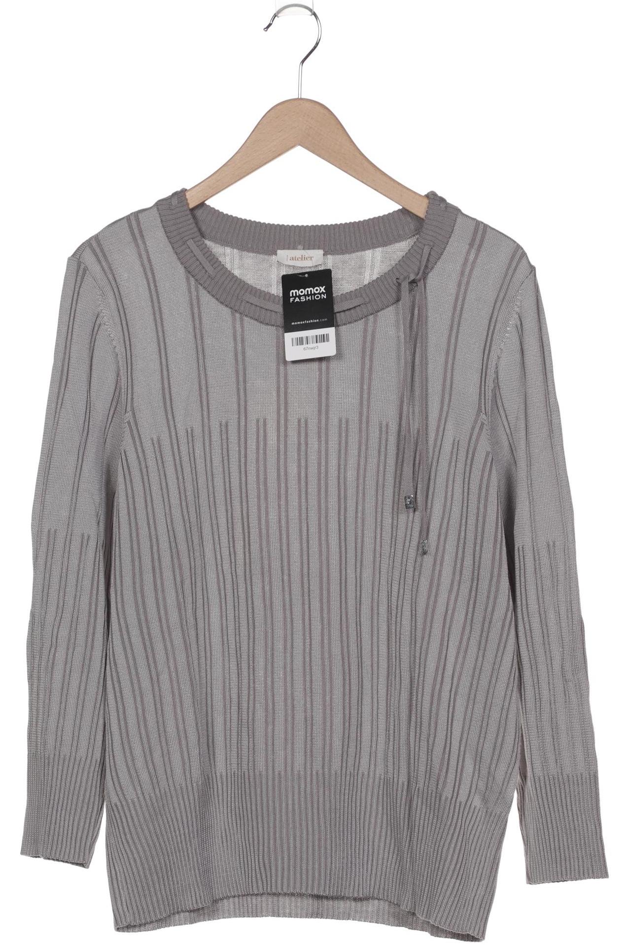 

Atelier Goldner Schnitt Damen Pullover, grau, Gr. 46