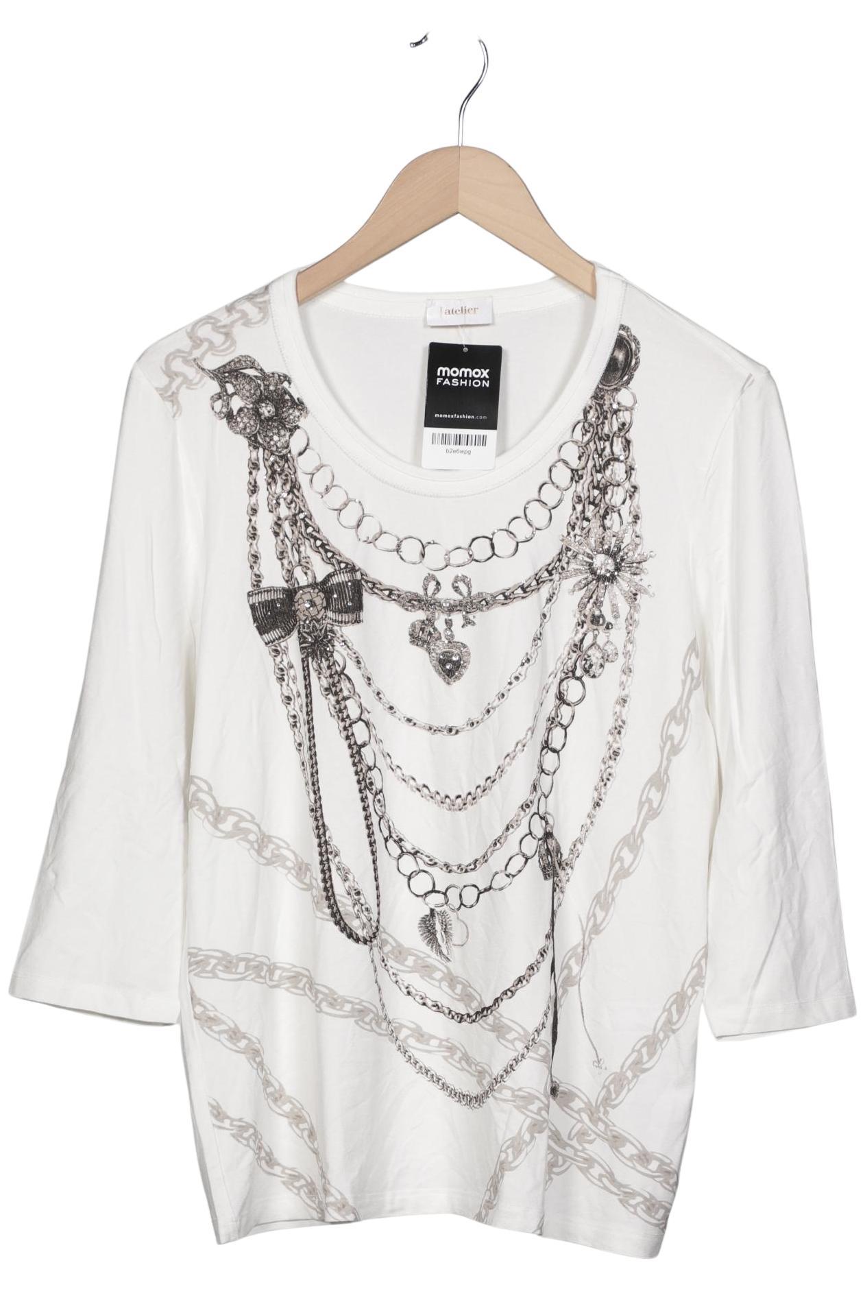 

Atelier Goldner Schnitt Damen Langarmshirt, cremeweiß, Gr. 44