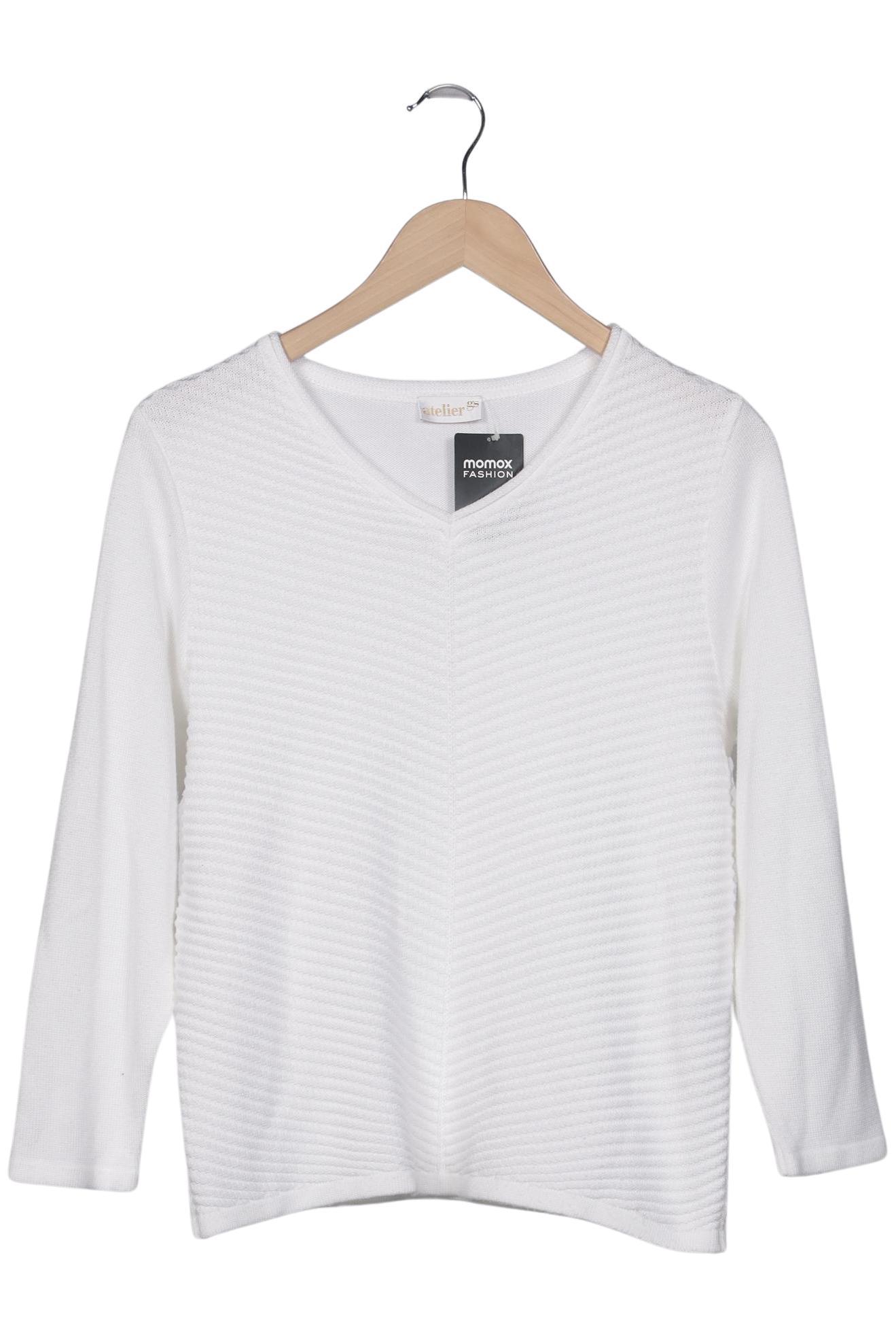 

Atelier Goldner Schnitt Damen Pullover, weiß, Gr. 38