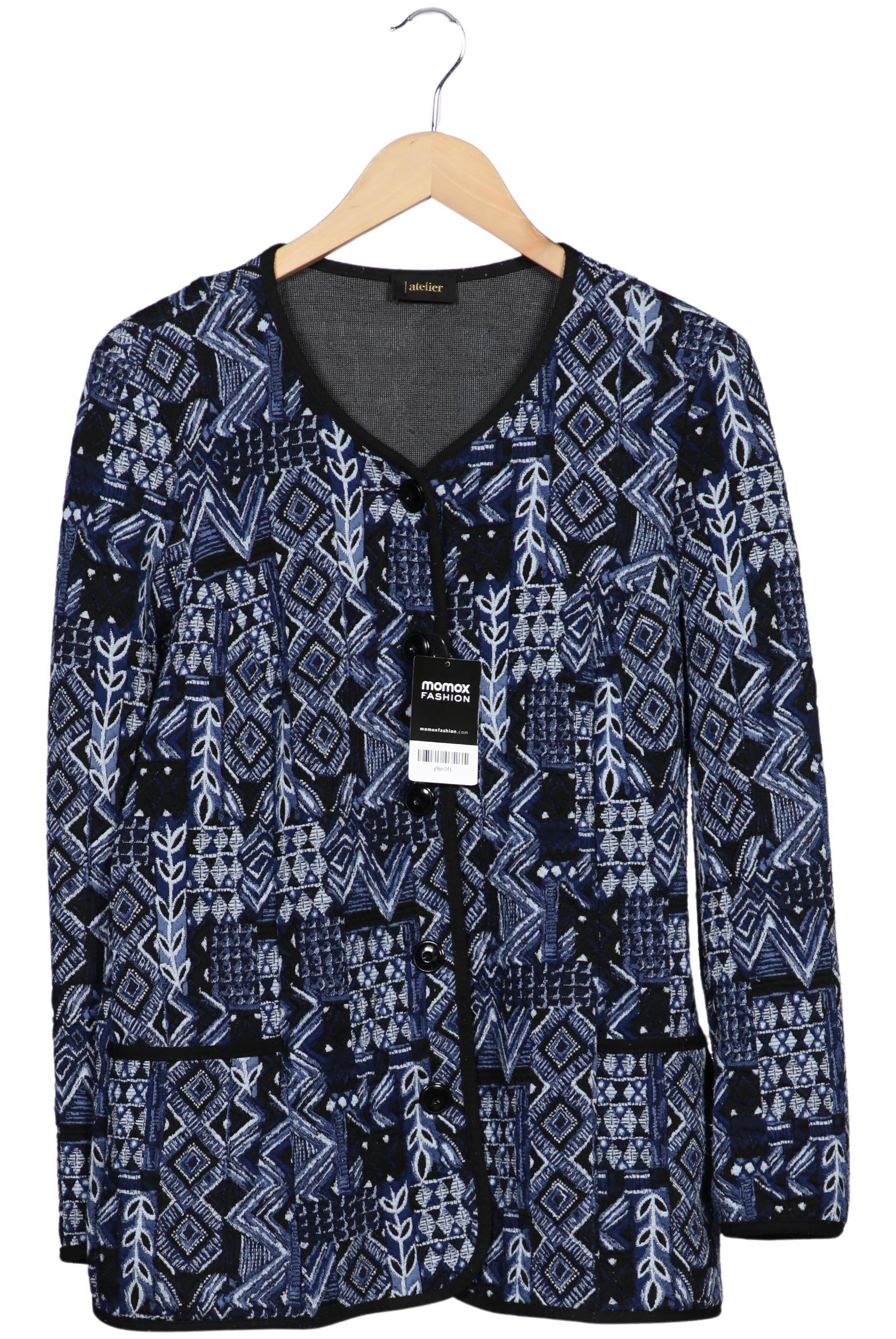 

Atelier Goldner Schnitt Damen Strickjacke, marineblau, Gr. 42