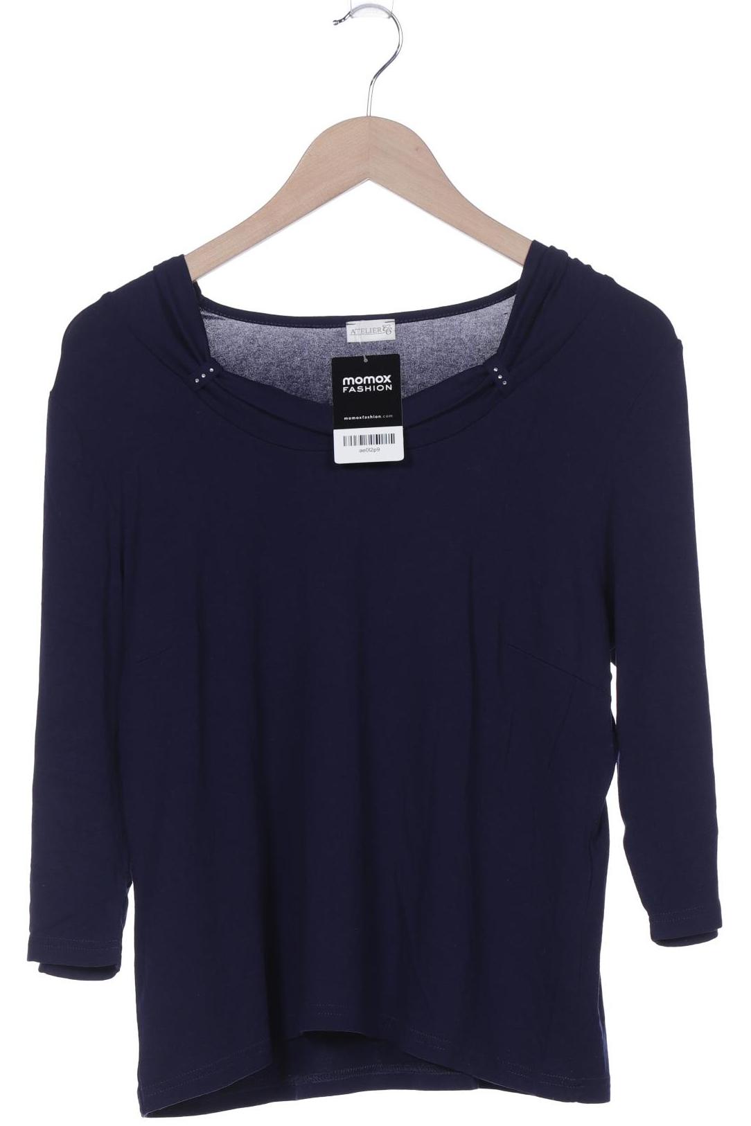 

Atelier Goldner Schnitt Damen Langarmshirt, marineblau, Gr. 44