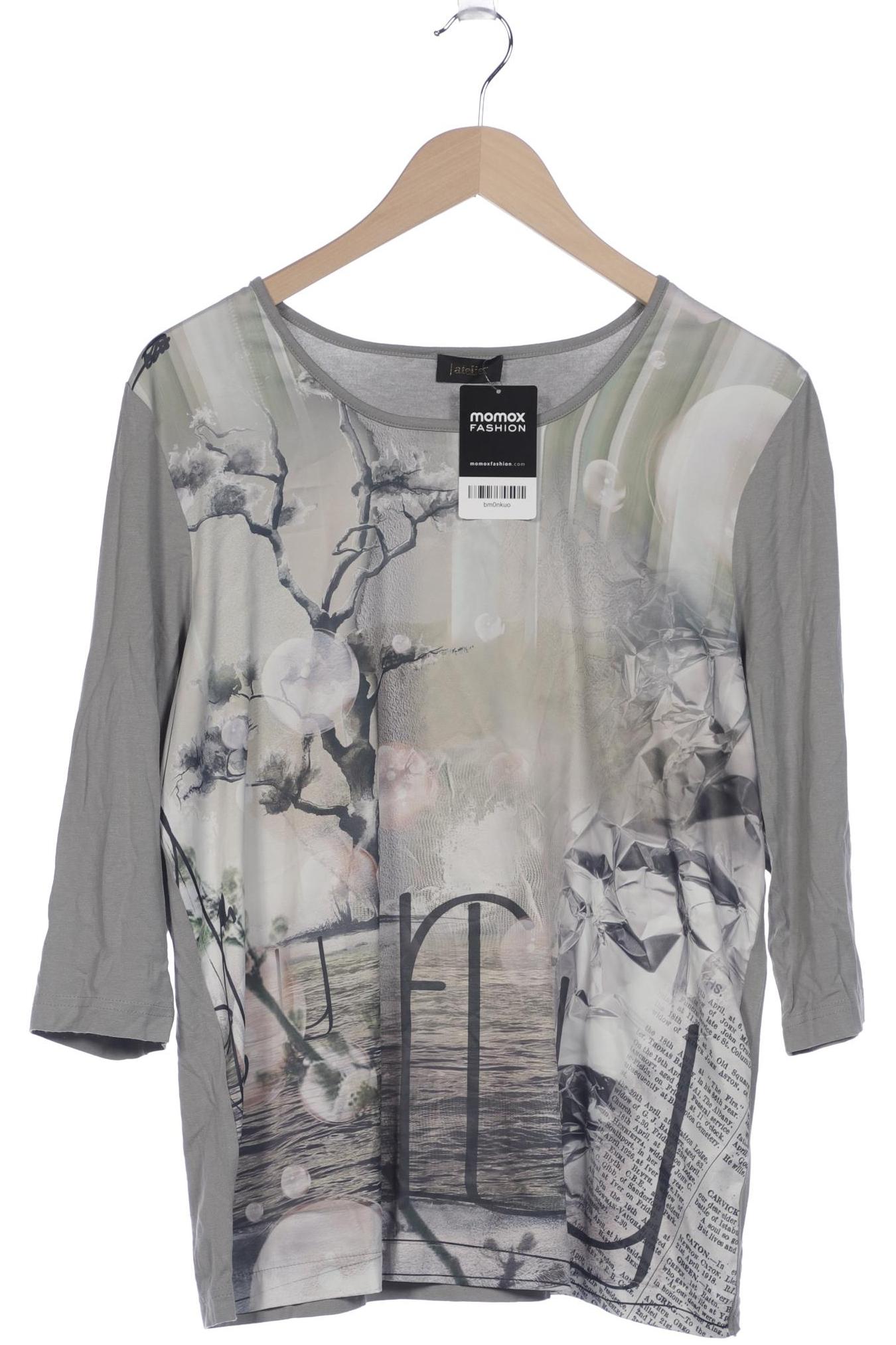 

Atelier Goldner Schnitt Damen Langarmshirt, grau, Gr. 42