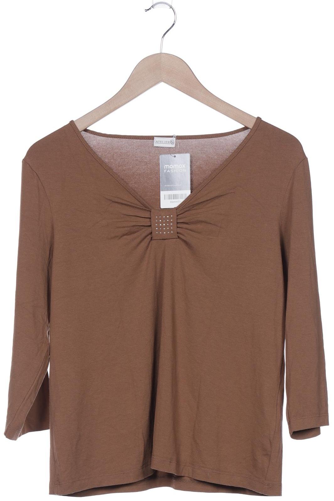 

Atelier Goldner Schnitt Damen Langarmshirt, braun, Gr. 42