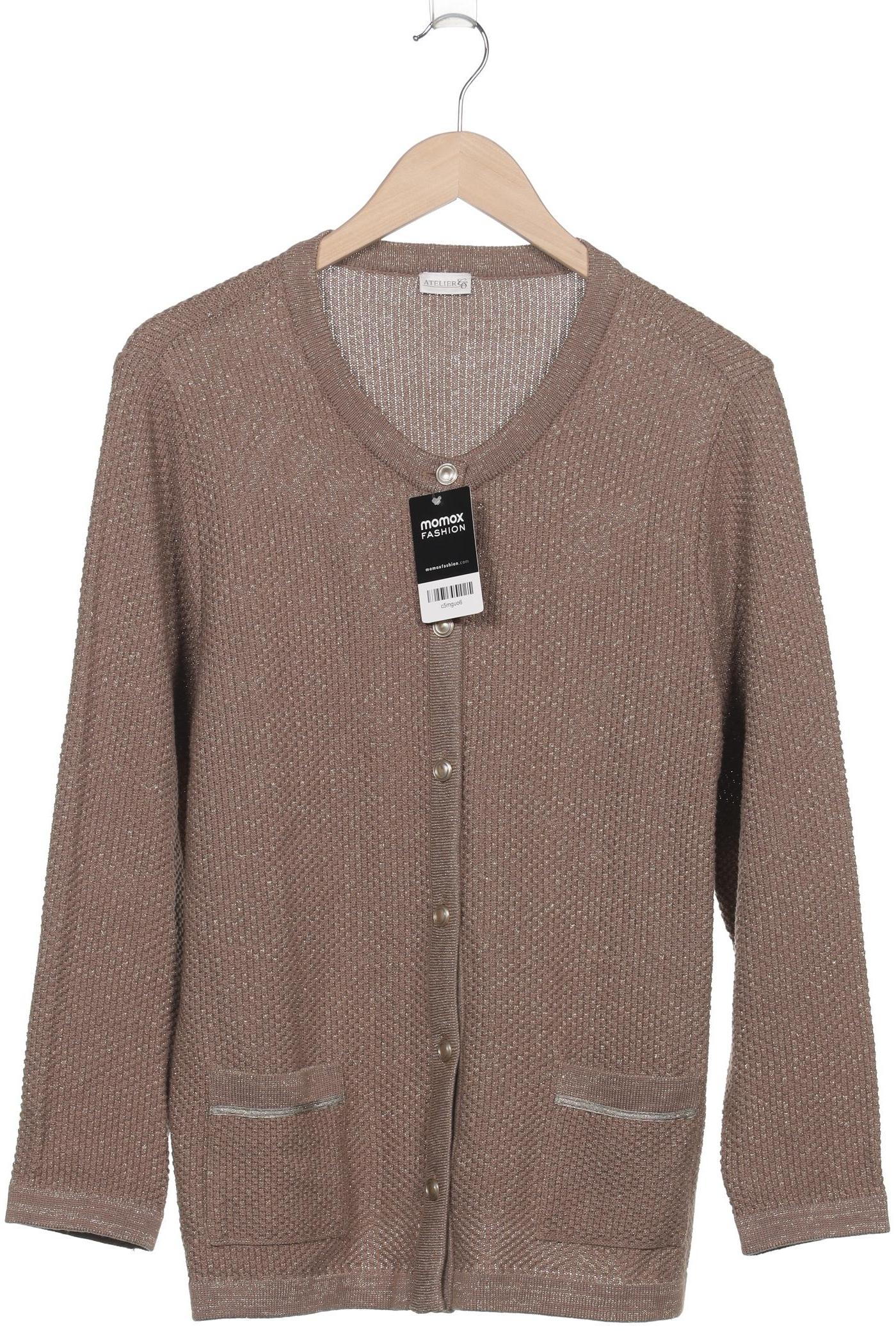 

Atelier Goldner Schnitt Damen Strickjacke, braun, Gr. 42