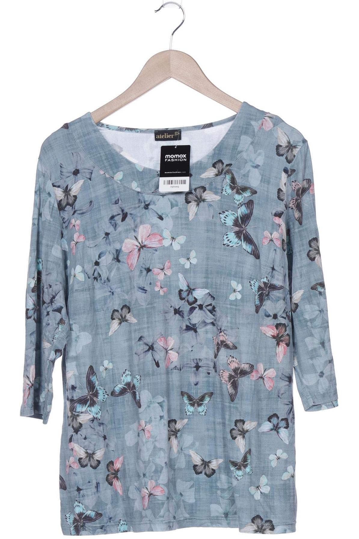 

Atelier Goldner Schnitt Damen Langarmshirt, blau, Gr. 48
