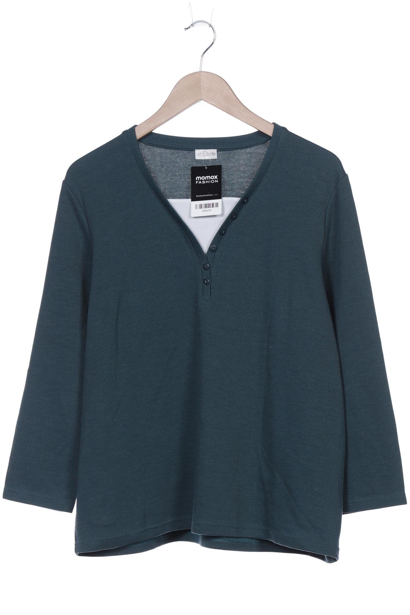 

Atelier Goldner Schnitt Damen Pullover, grün, Gr. 48