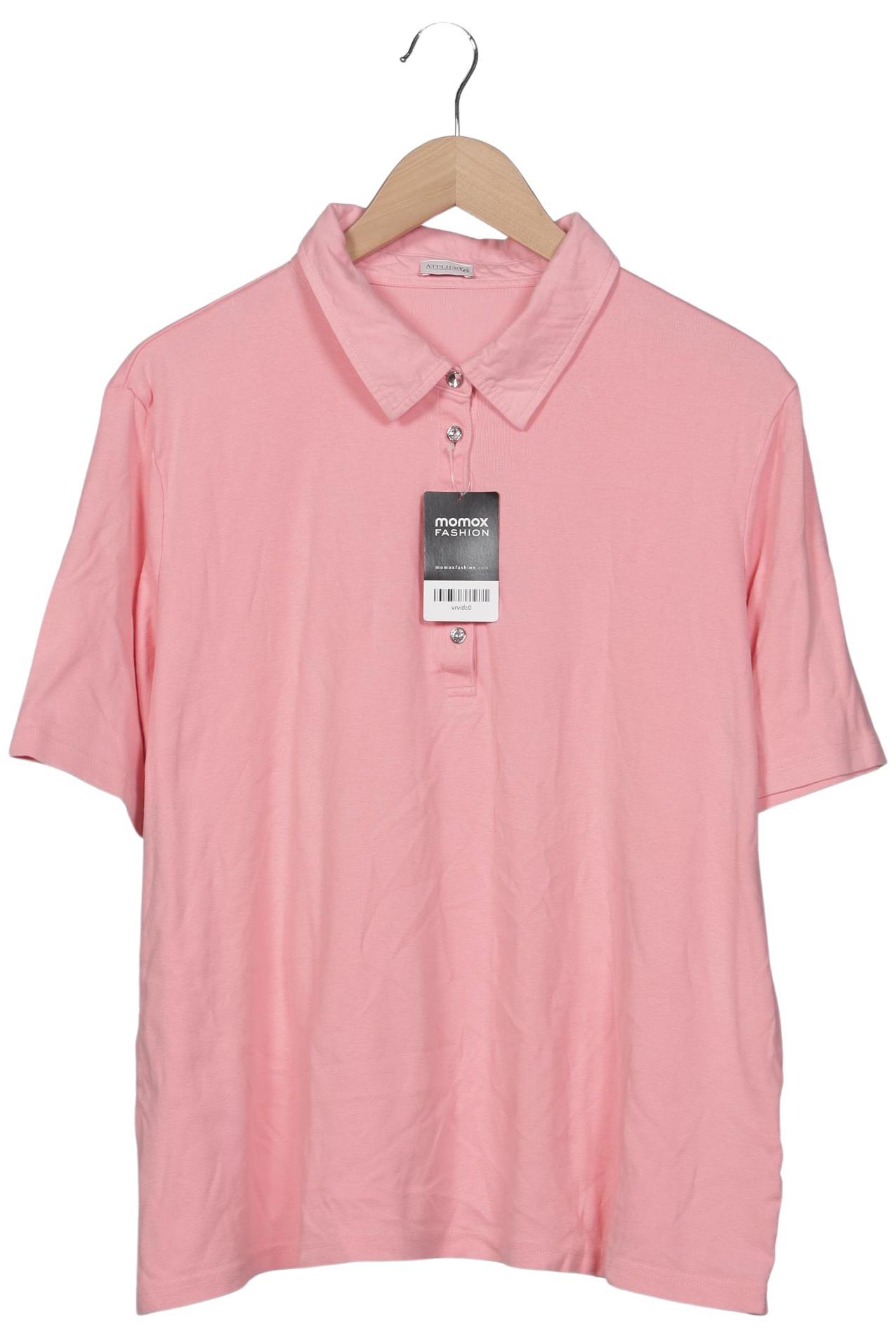 

Atelier Goldner Schnitt Damen Poloshirt, pink, Gr. 52