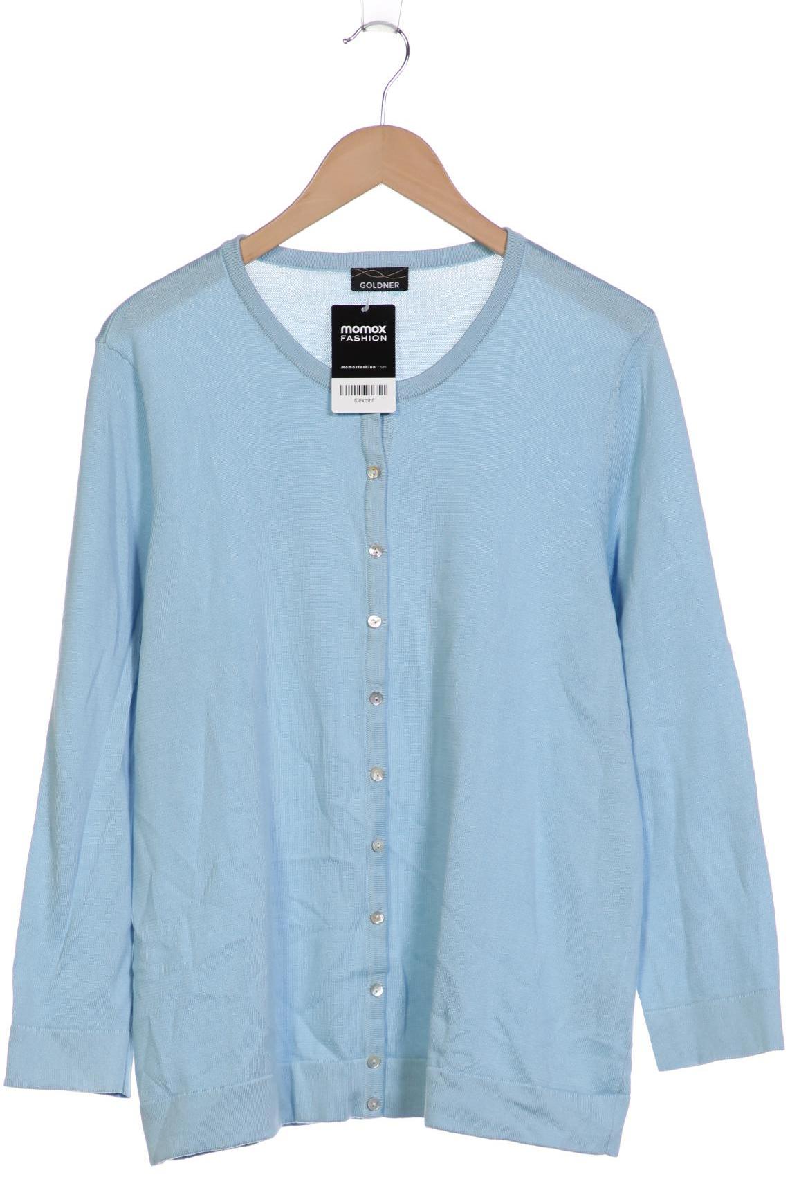 

Atelier Goldner Schnitt Damen Strickjacke, blau, Gr. 46