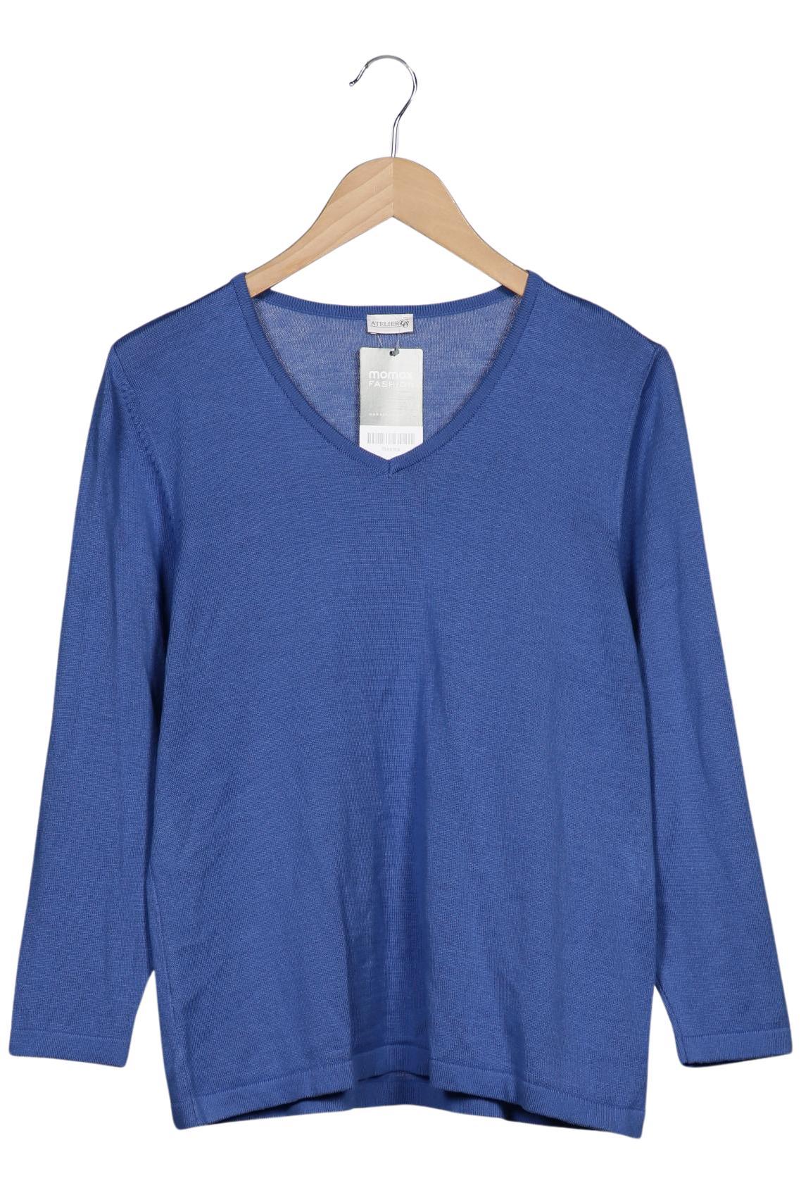 

Atelier Goldner Schnitt Damen Pullover, blau, Gr. 42