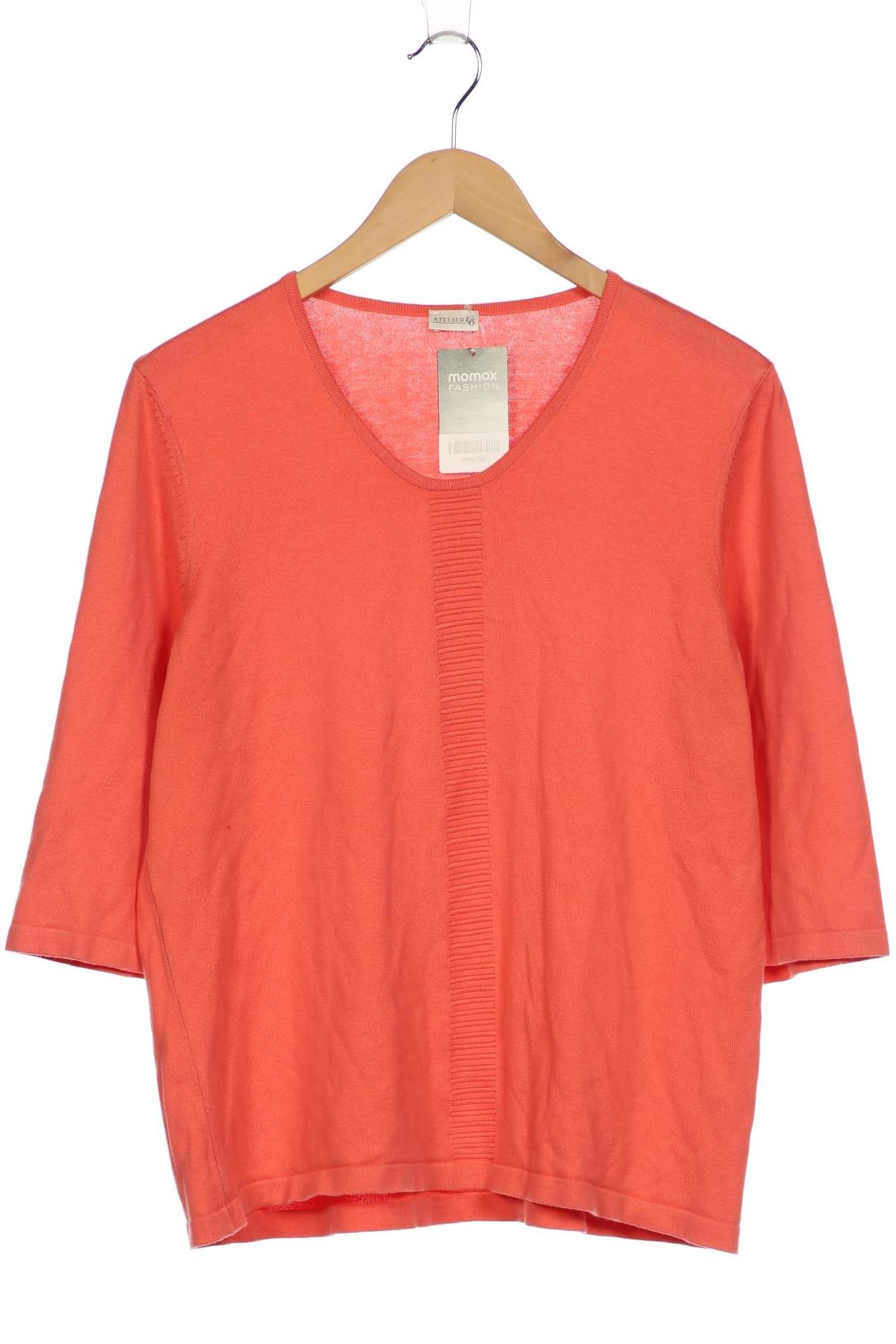 

Atelier Goldner Schnitt Damen Pullover, orange, Gr. 48