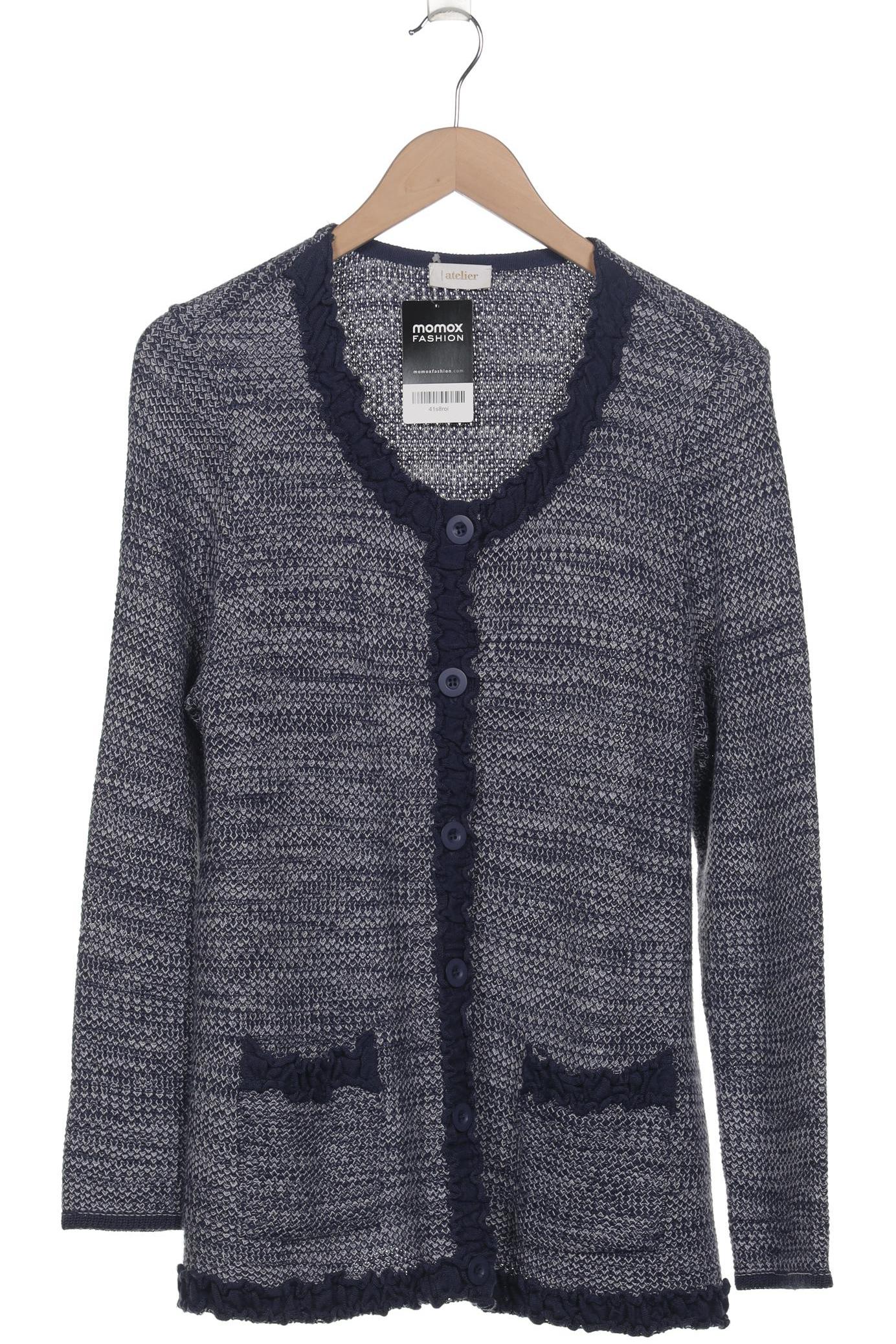 

Atelier Goldner Schnitt Damen Strickjacke, marineblau, Gr. 42