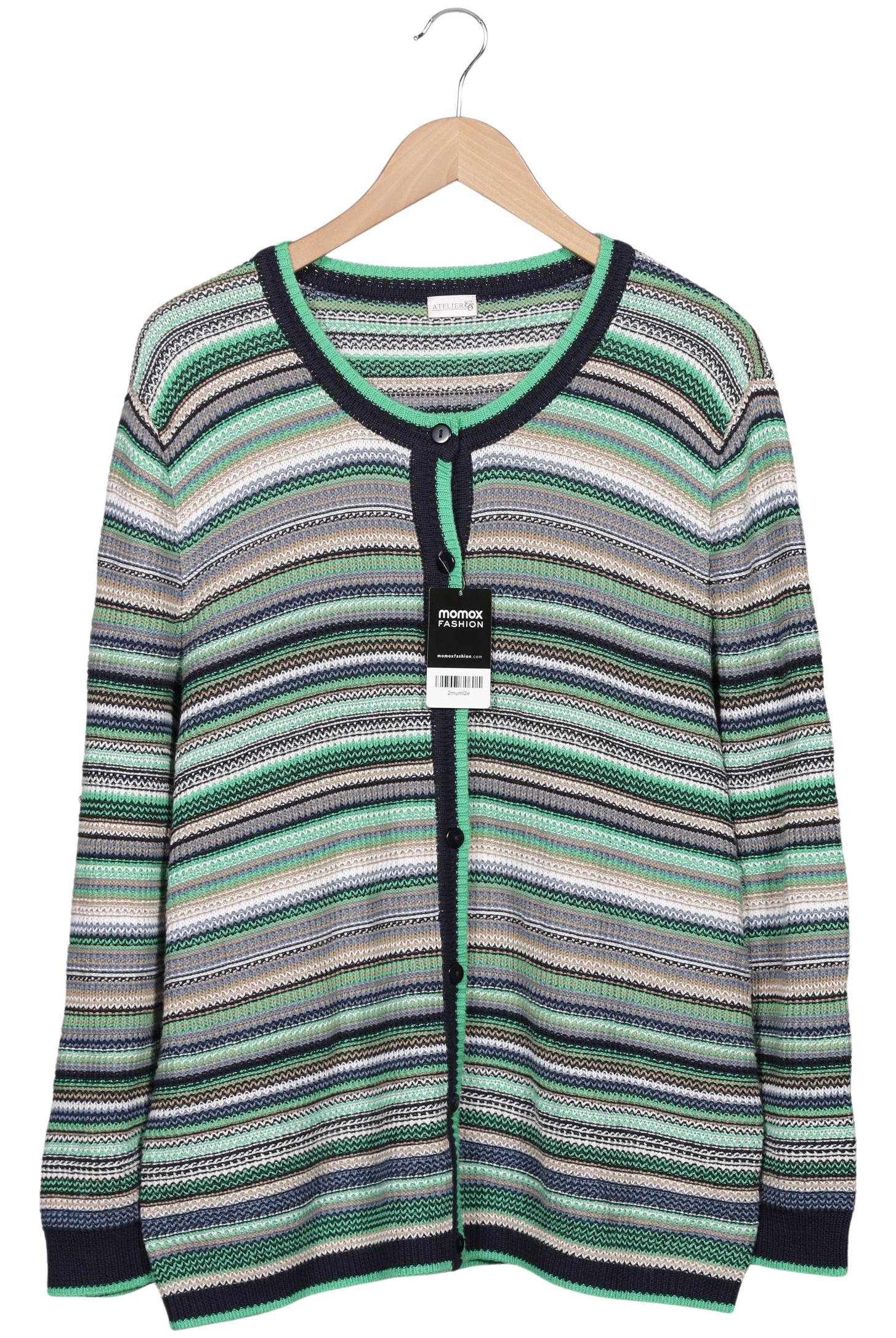 

Atelier Goldner Schnitt Damen Strickjacke, grün, Gr. 52