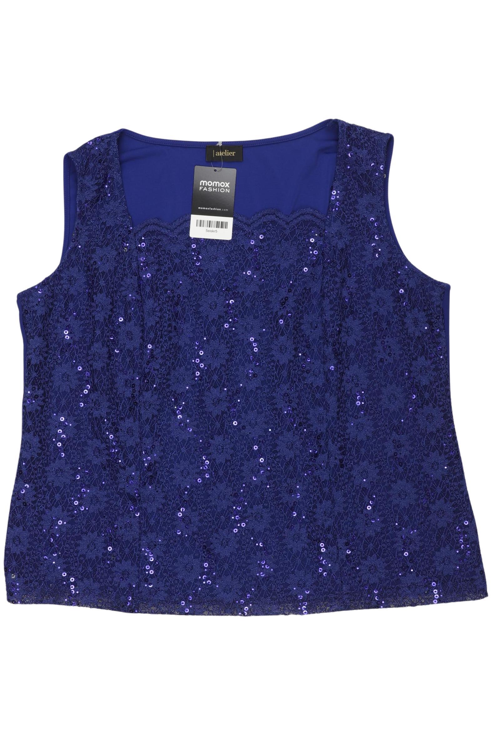 

Atelier Goldner Schnitt Damen Top, marineblau, Gr. 48