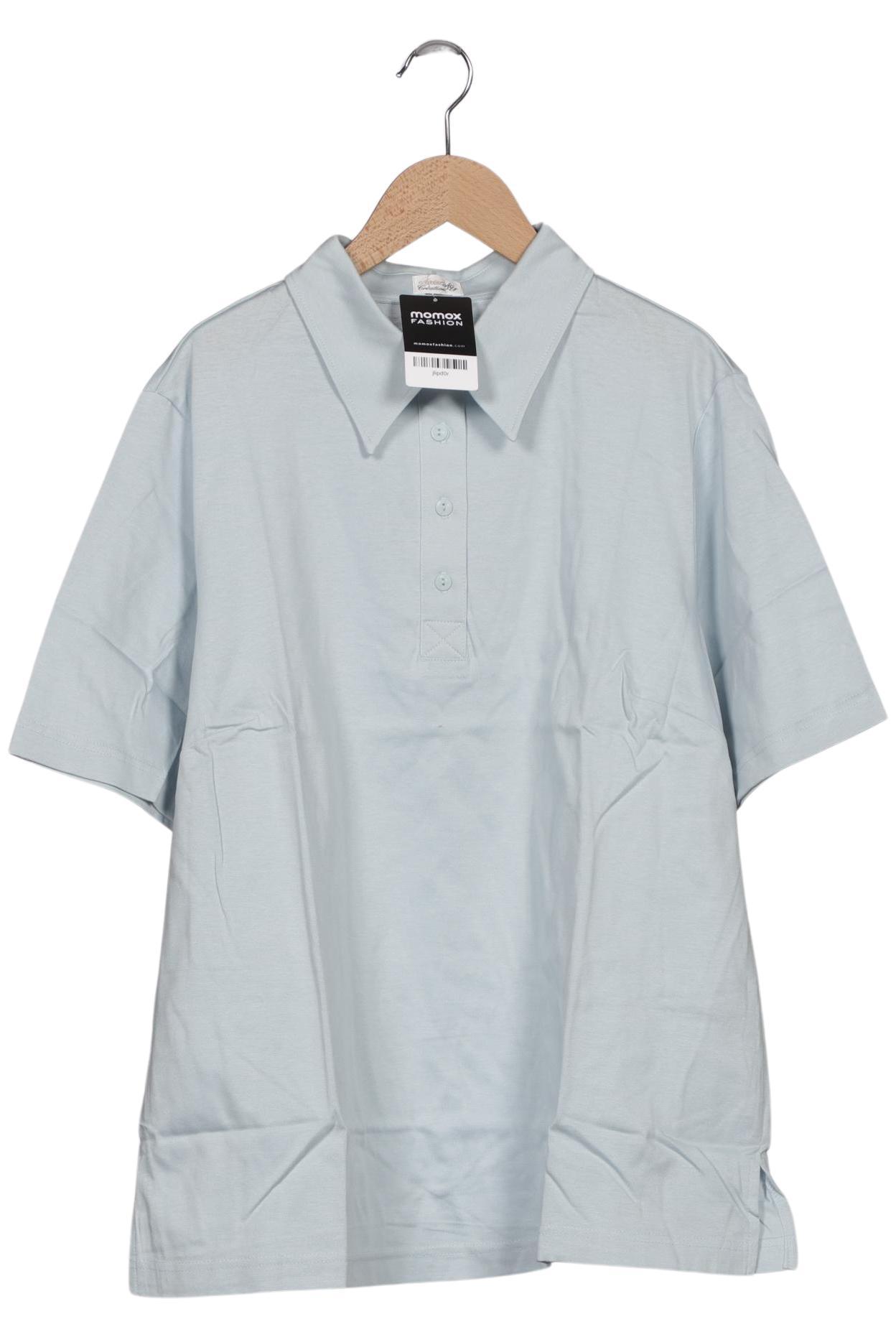 

Atelier Goldner Schnitt Damen Poloshirt, hellblau, Gr. 46