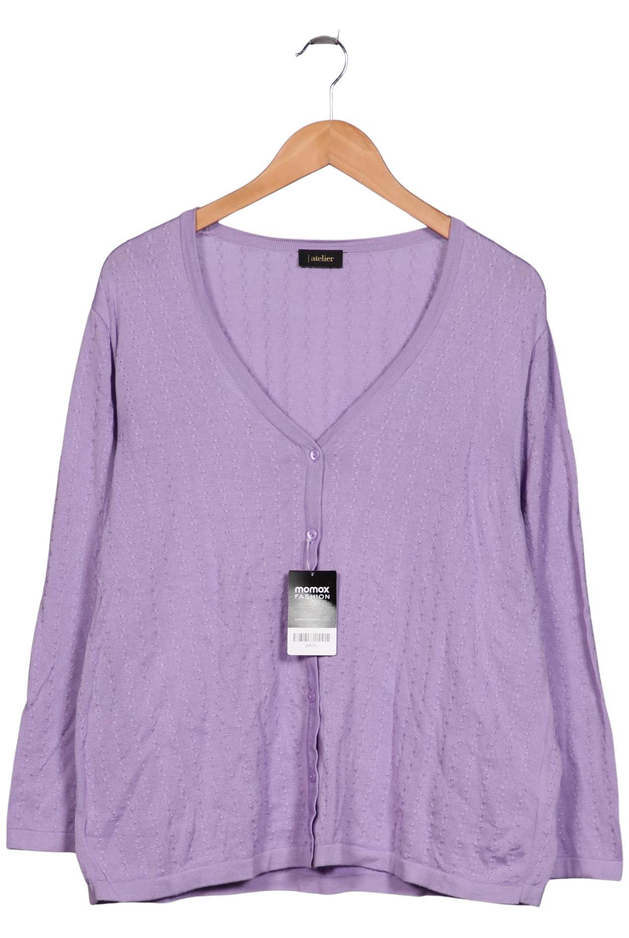 

Atelier Goldner Schnitt Damen Strickjacke, flieder, Gr. 20