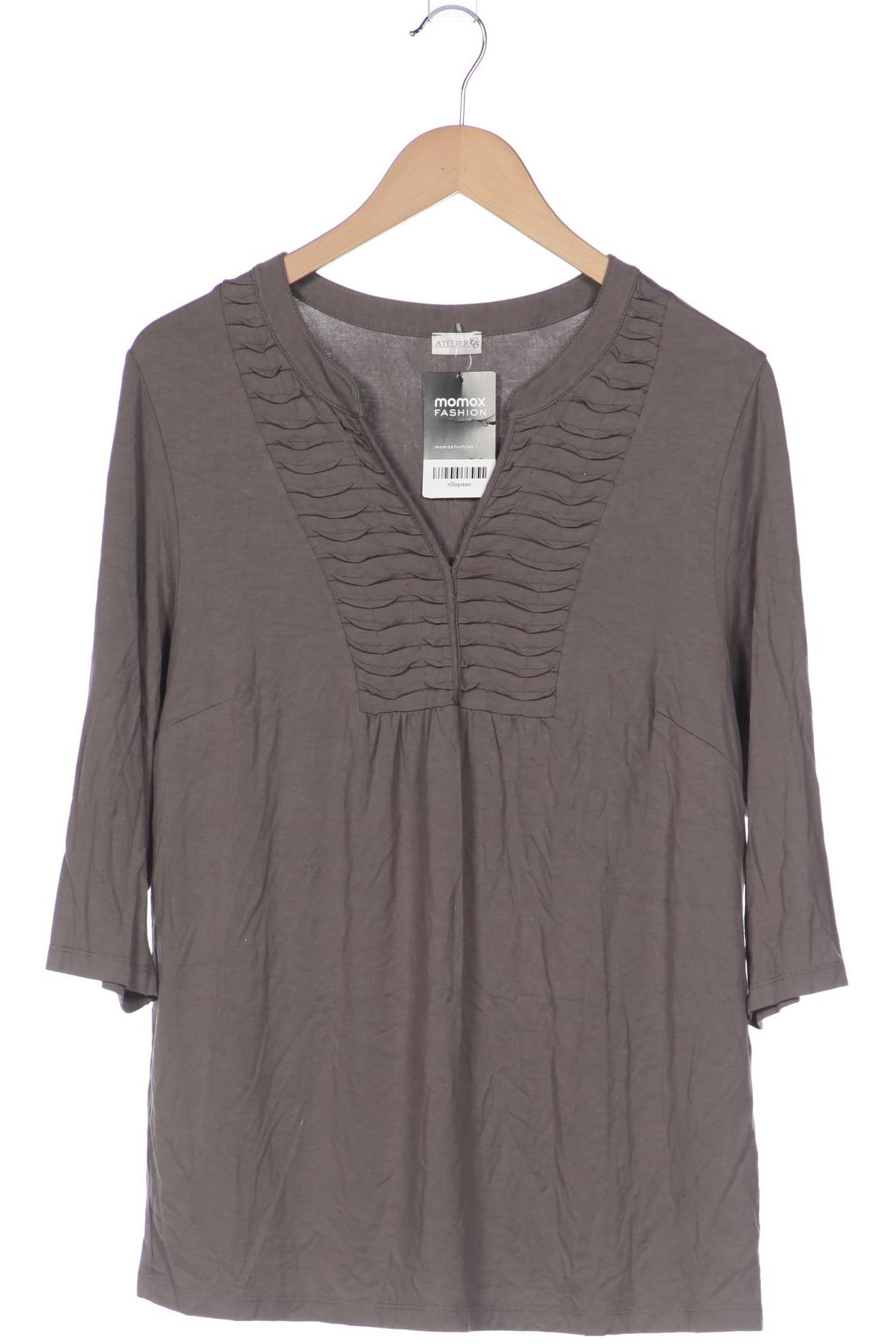 

Atelier Goldner Schnitt Damen Langarmshirt, grau, Gr. 18