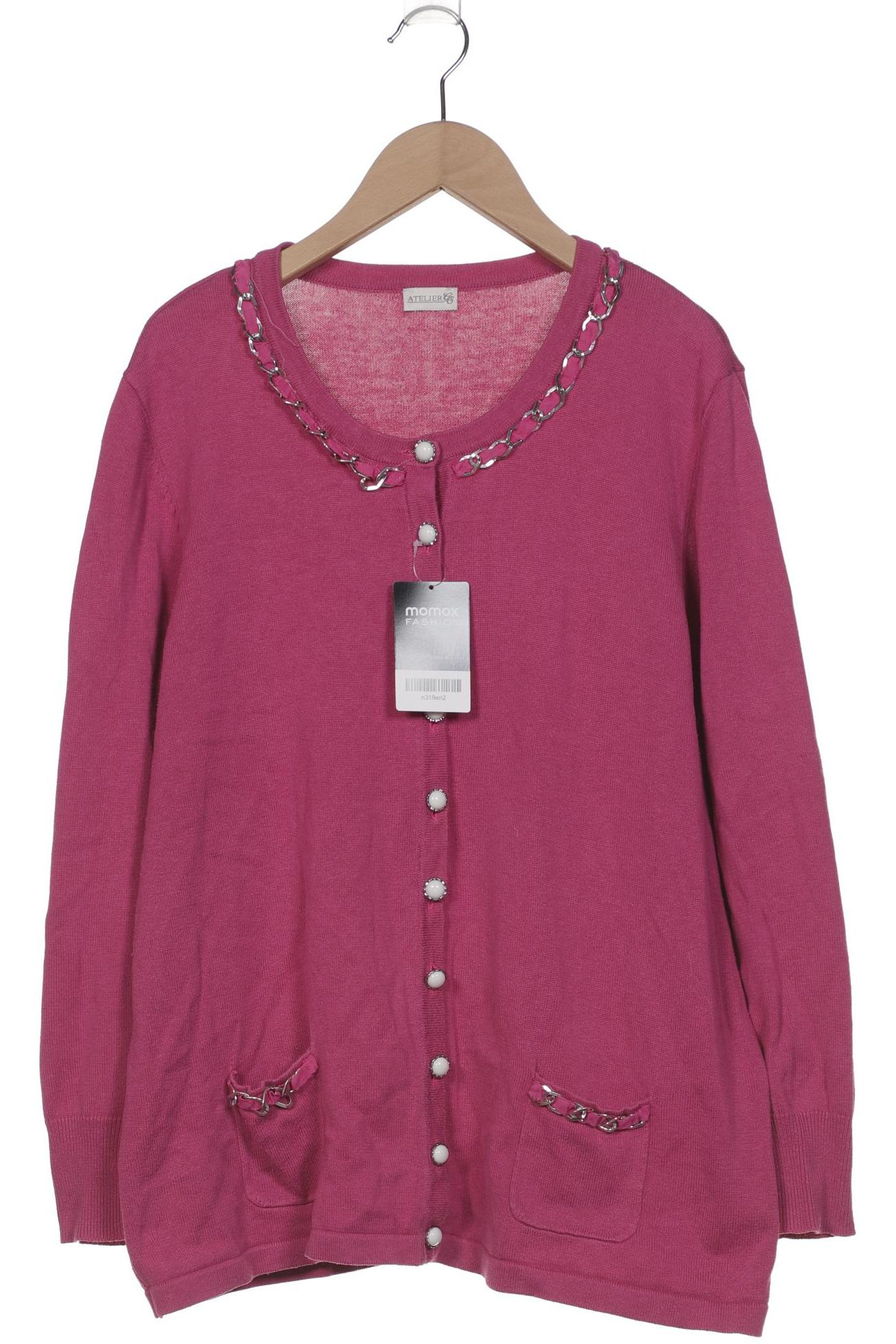

Atelier Goldner Schnitt Damen Strickjacke, pink, Gr. 46
