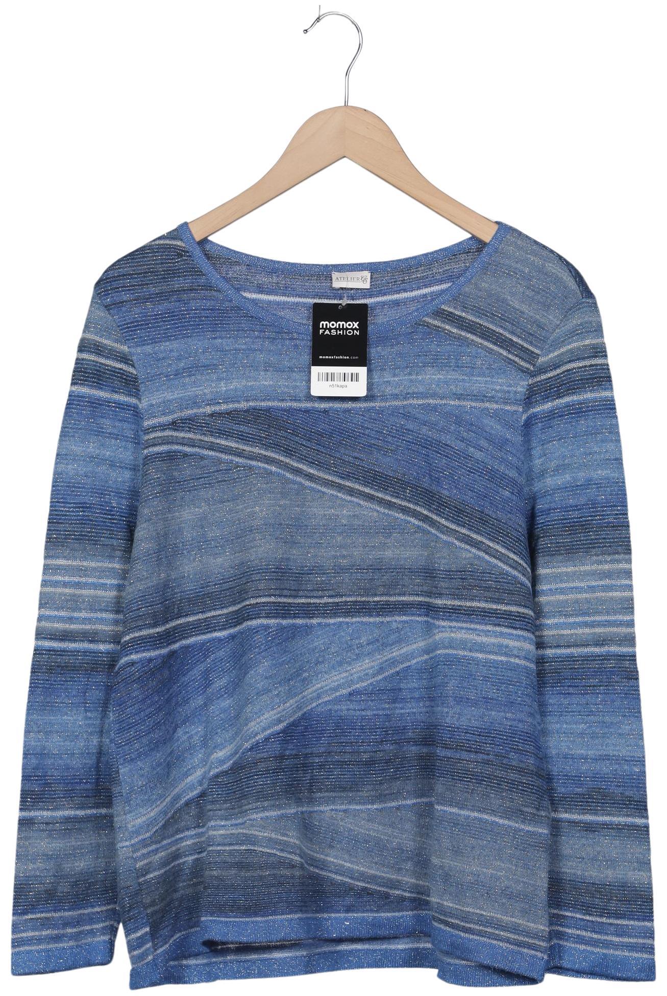 

Atelier Goldner Schnitt Damen Pullover, hellblau, Gr. 46