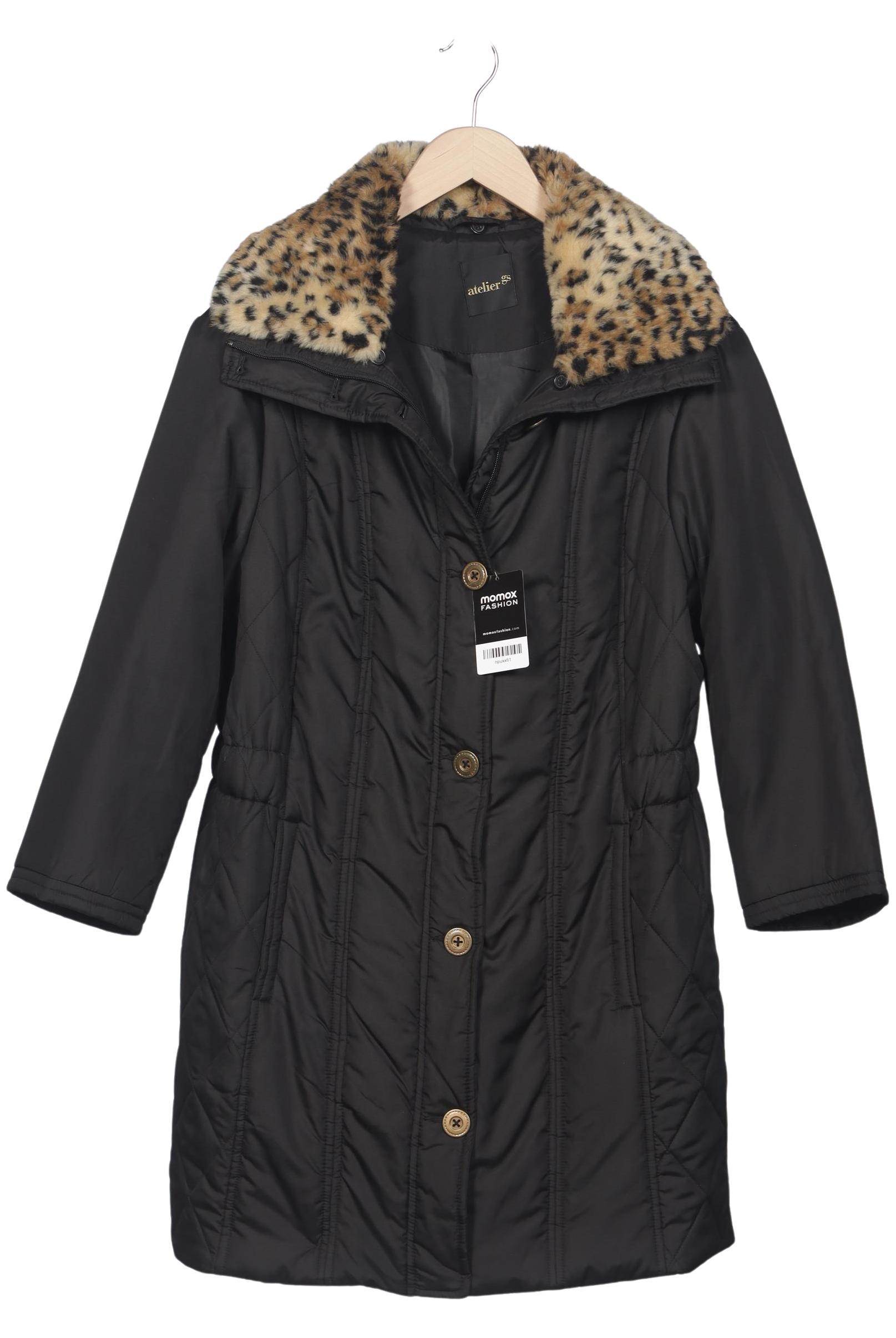 

Atelier Goldner Schnitt Damen Mantel, schwarz, Gr. 42