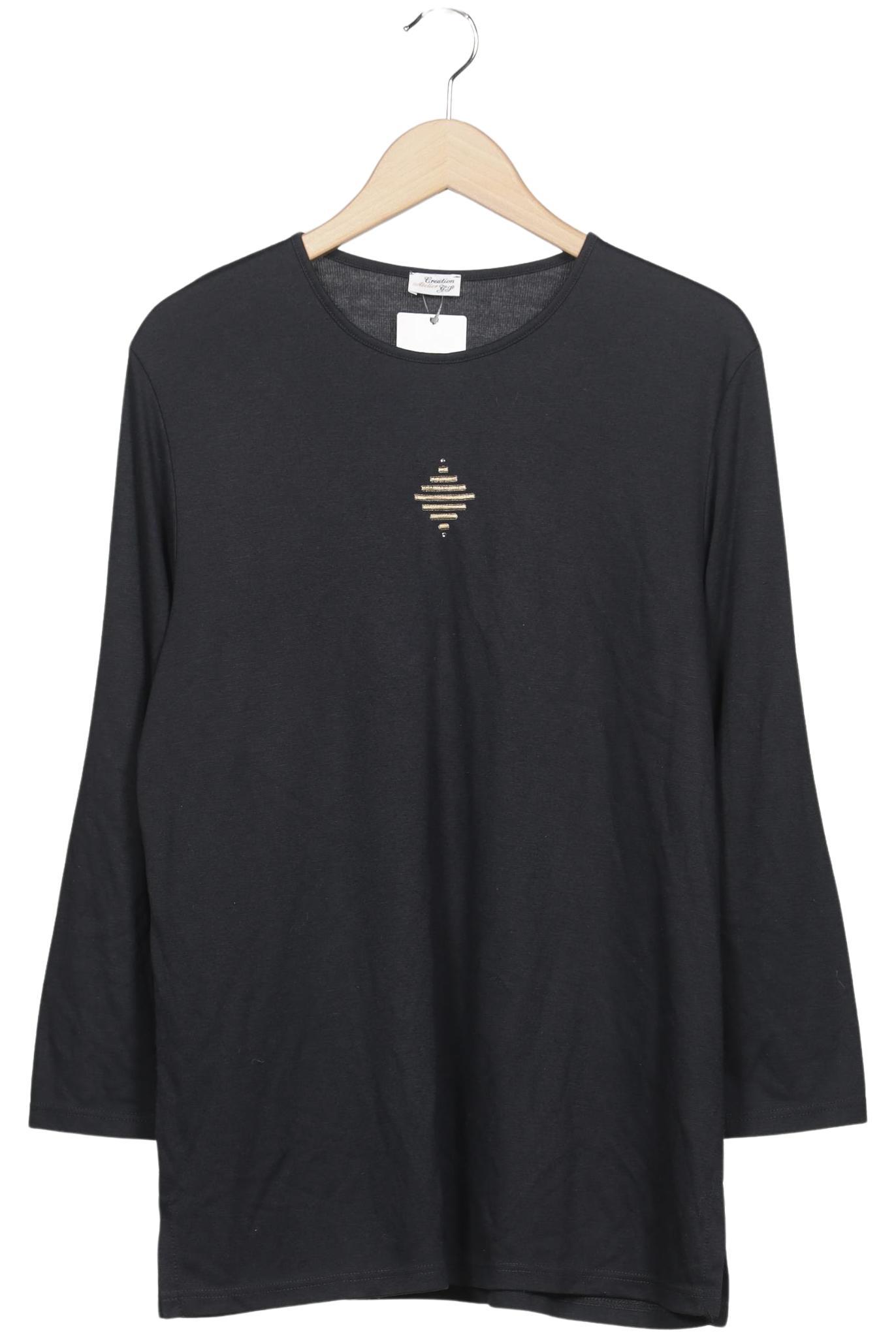 

Atelier Goldner Schnitt Damen Langarmshirt, schwarz, Gr. 44