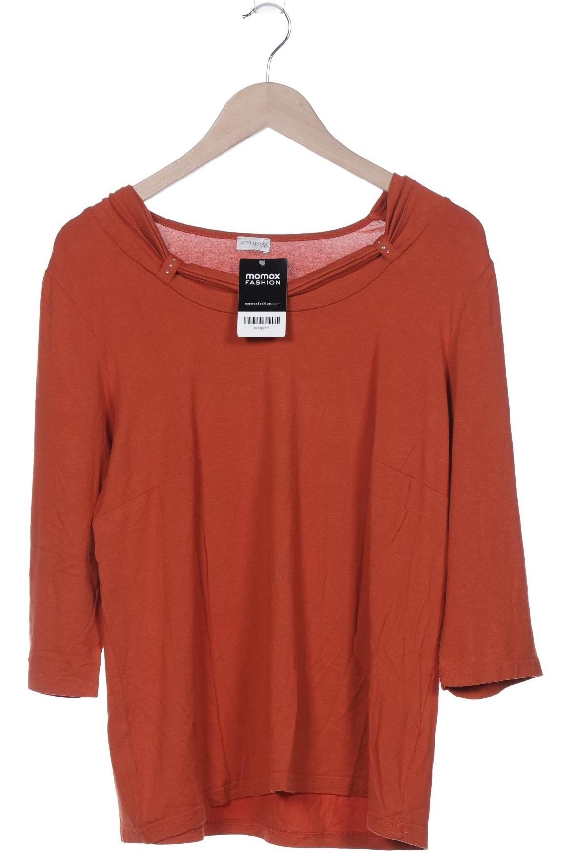 

Atelier Goldner Schnitt Damen Langarmshirt, orange, Gr. 46