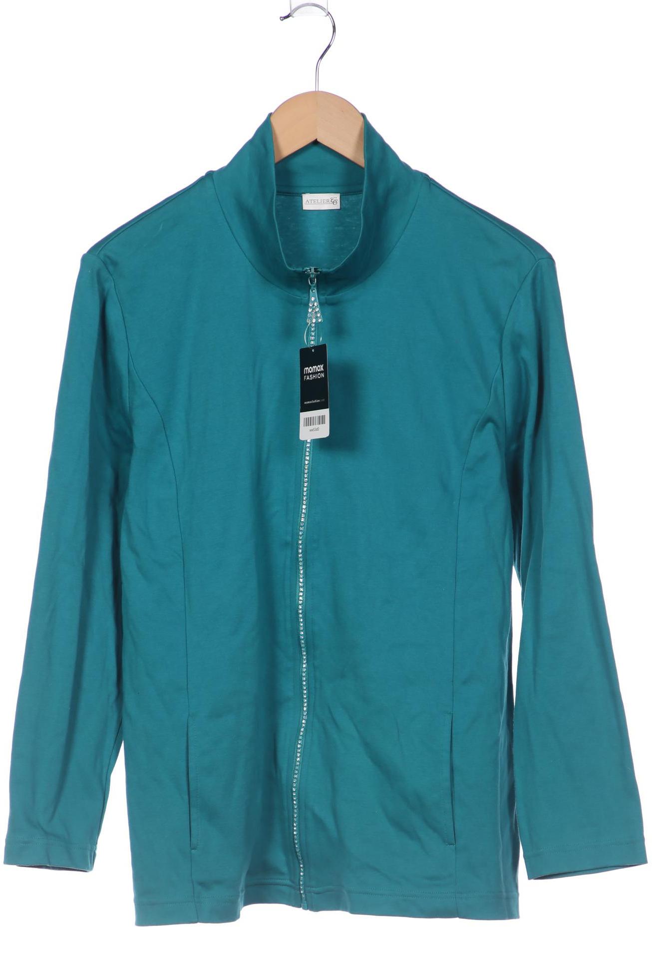 

Atelier Goldner Schnitt Damen Strickjacke, türkis, Gr. 46