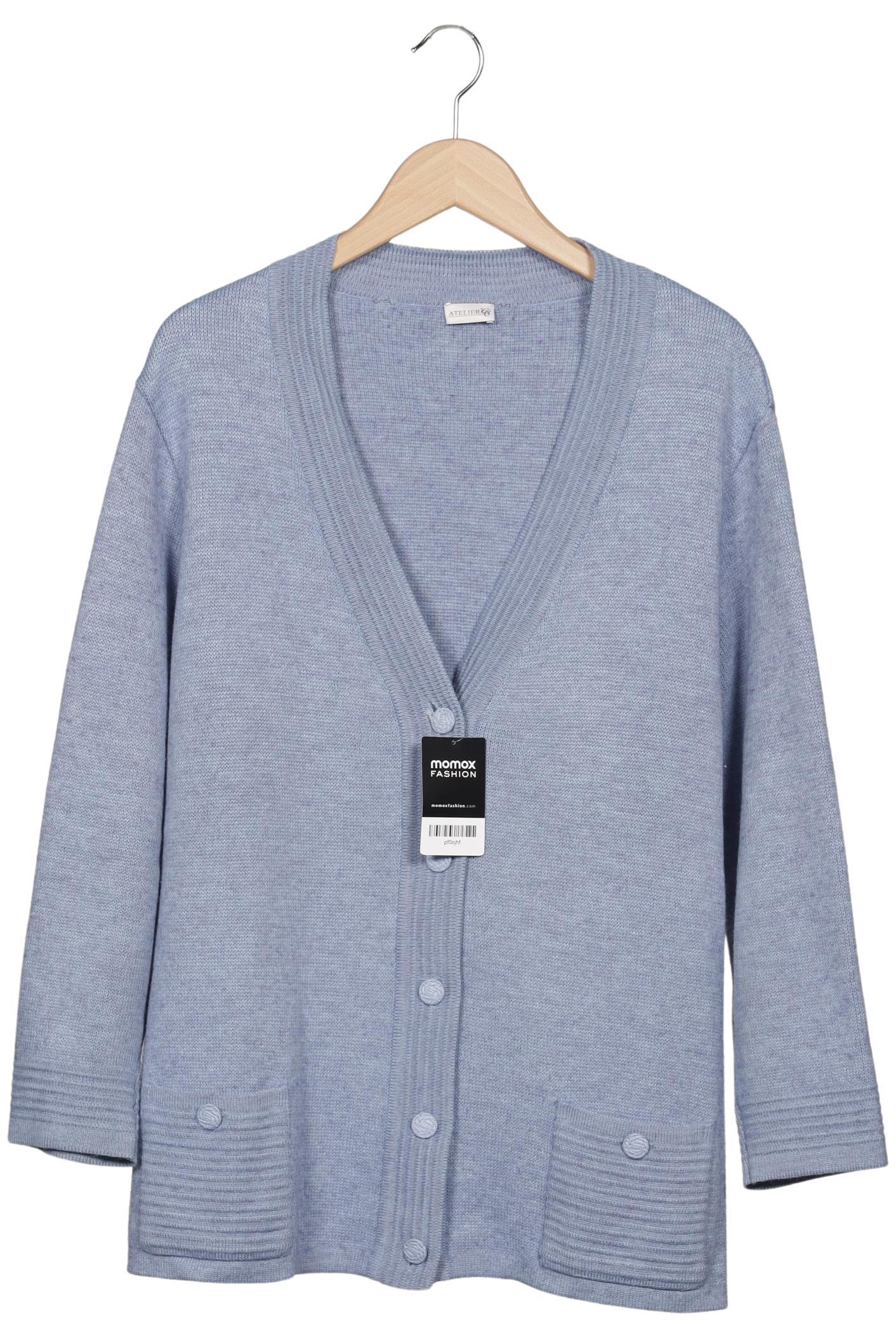 

Atelier Goldner Schnitt Damen Strickjacke, hellblau, Gr. 50