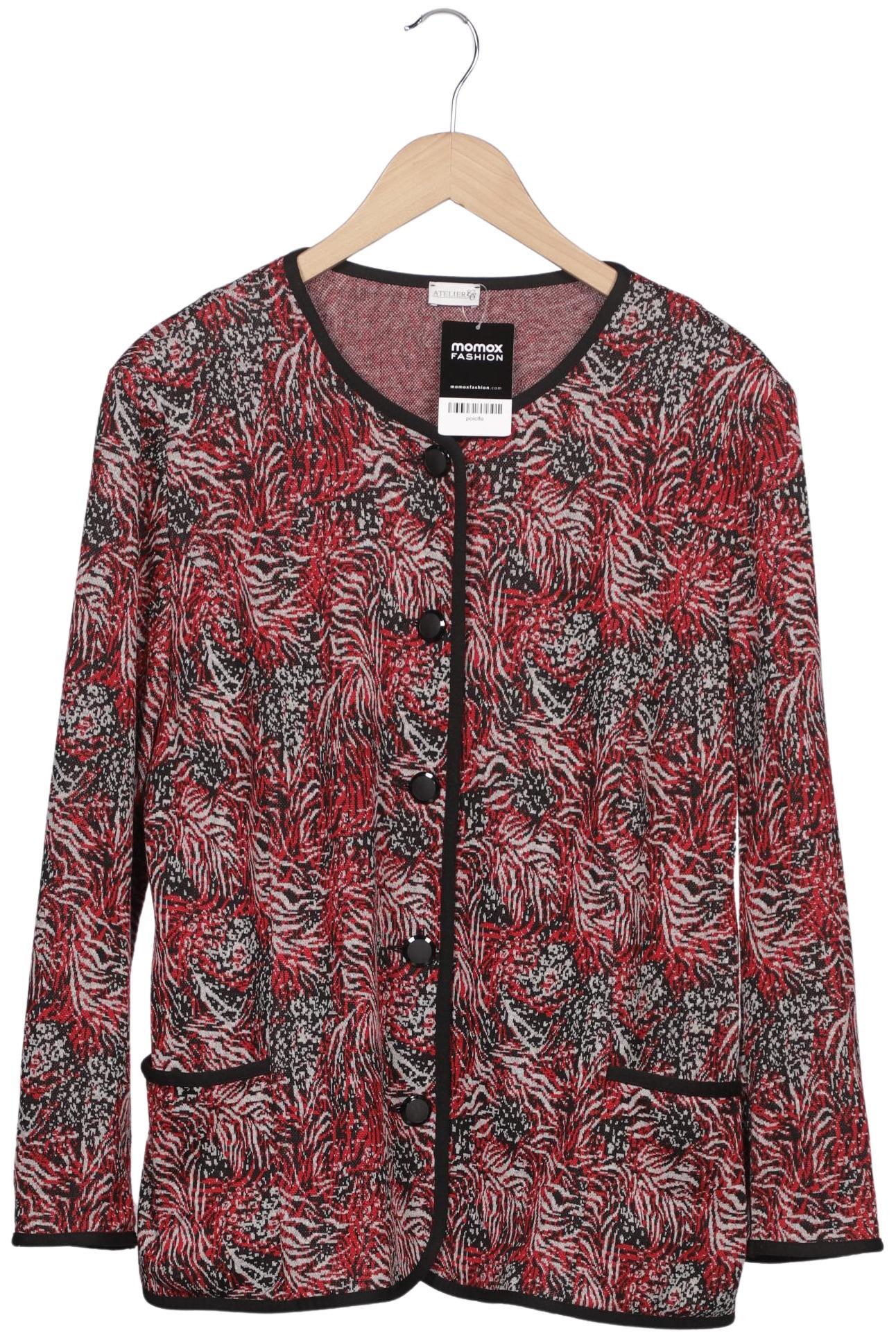 

Atelier Goldner Schnitt Damen Strickjacke, rot, Gr. 46
