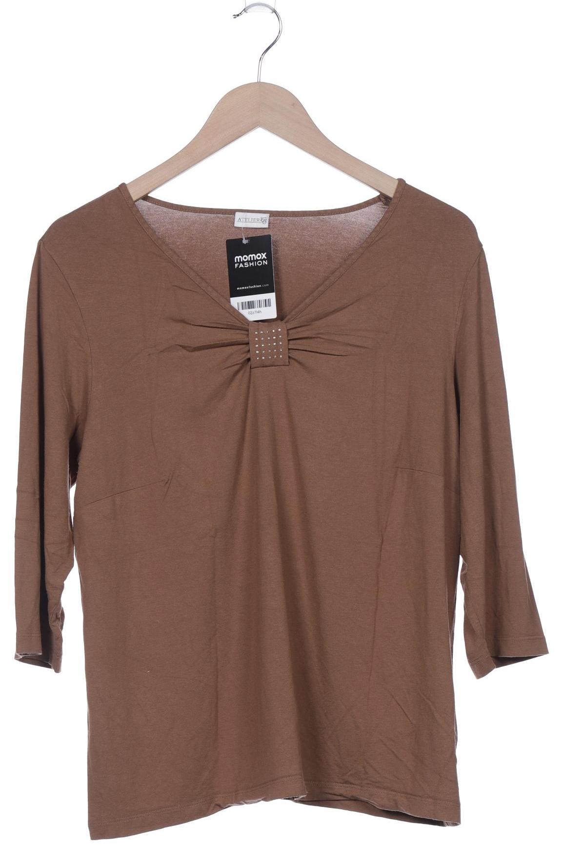 

Atelier Goldner Schnitt Damen Langarmshirt, braun, Gr. 46