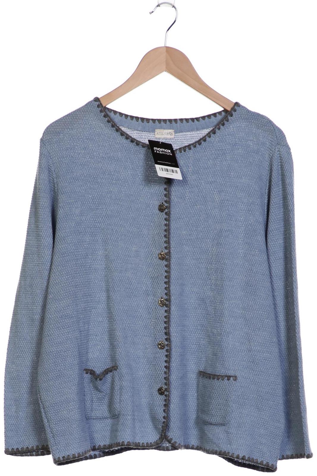

Atelier Goldner Schnitt Damen Strickjacke, blau, Gr. 20