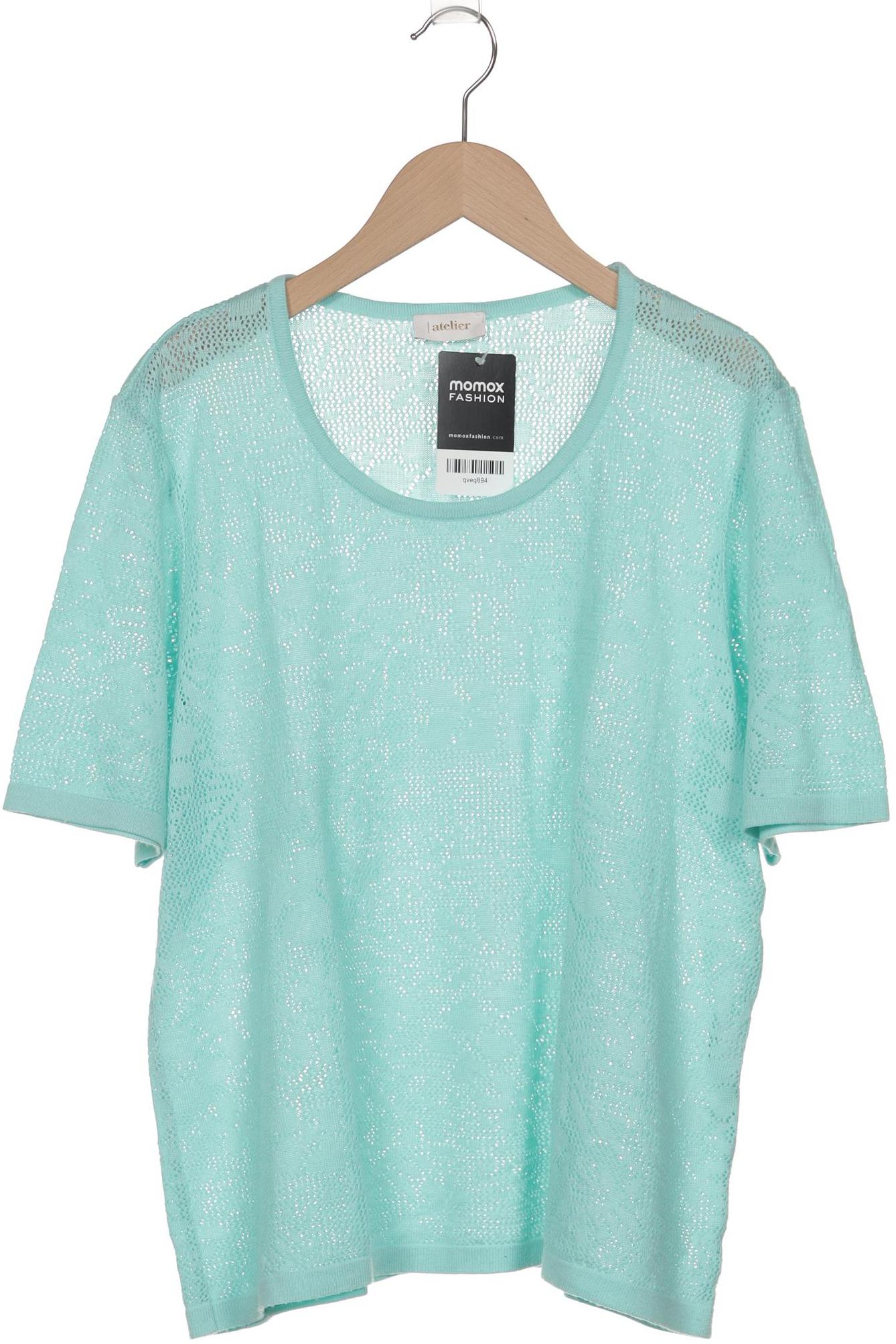 

Atelier Goldner Schnitt Damen Pullover, türkis, Gr. 44