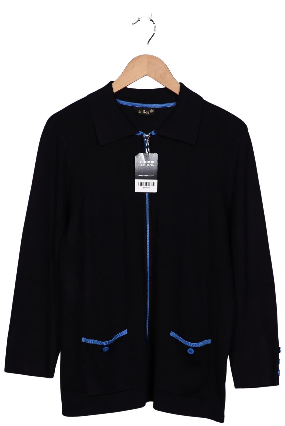 

Atelier Goldner Schnitt Damen Strickjacke, marineblau, Gr. 18