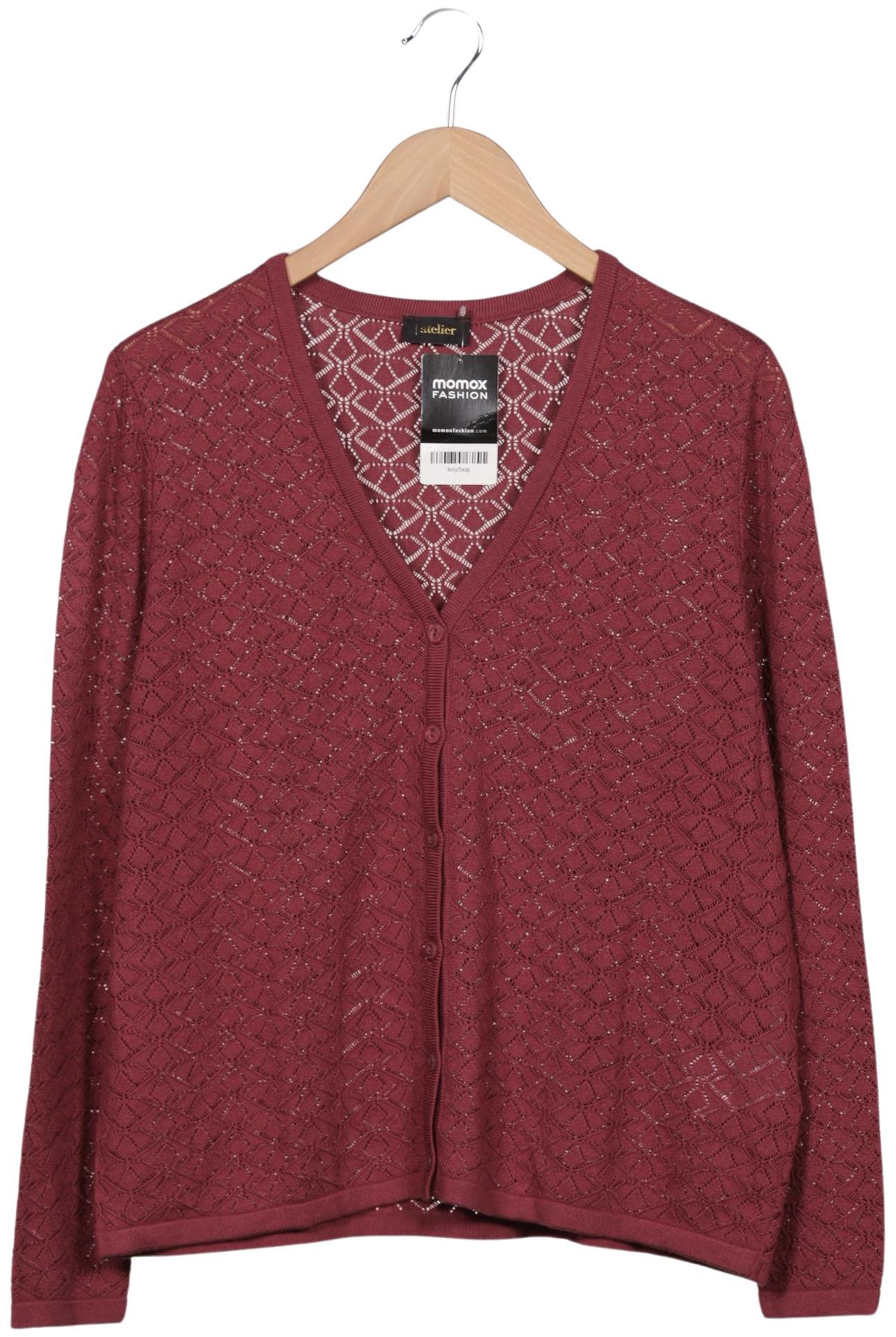 

Atelier Goldner Schnitt Damen Strickjacke, bordeaux, Gr. 20