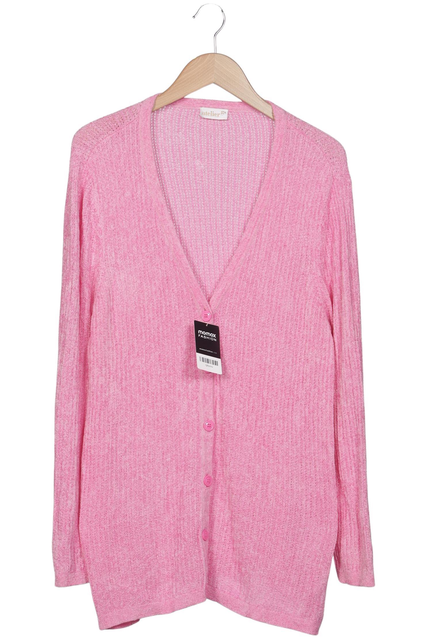 

Atelier Goldner Schnitt Damen Strickjacke, pink, Gr. 44