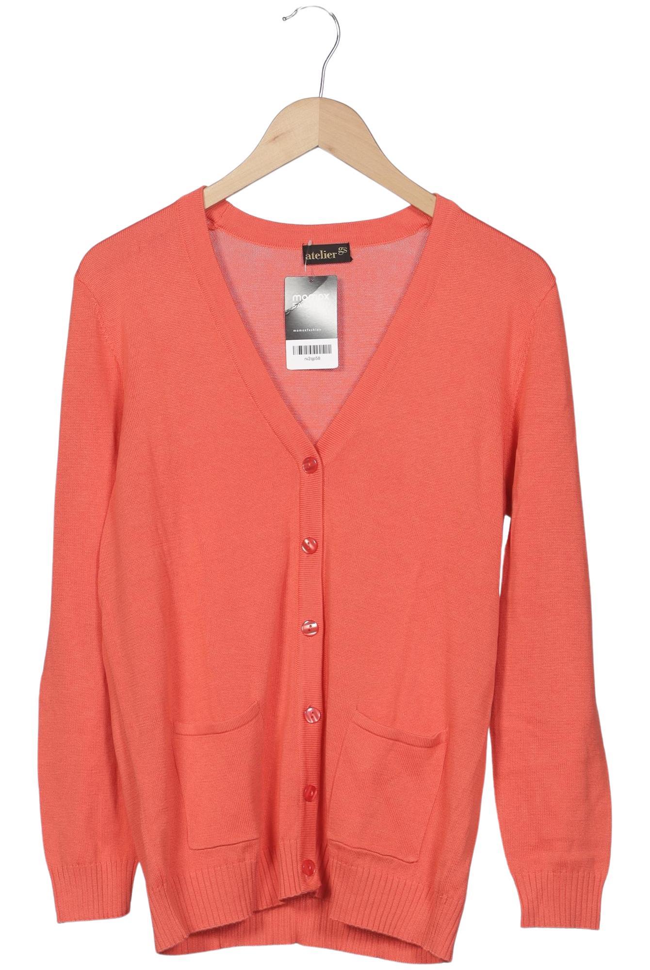 

Atelier Goldner Schnitt Damen Strickjacke, orange, Gr. 40