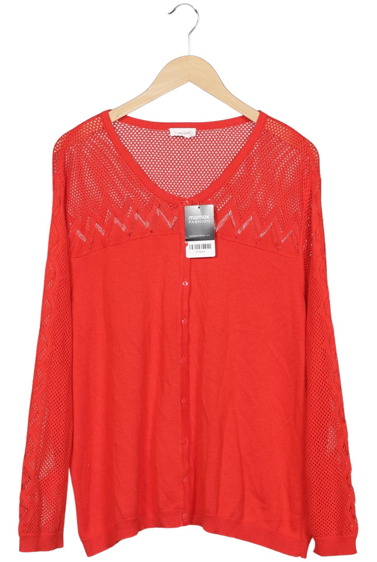 

Atelier Goldner Schnitt Damen Strickjacke, rot, Gr. 52