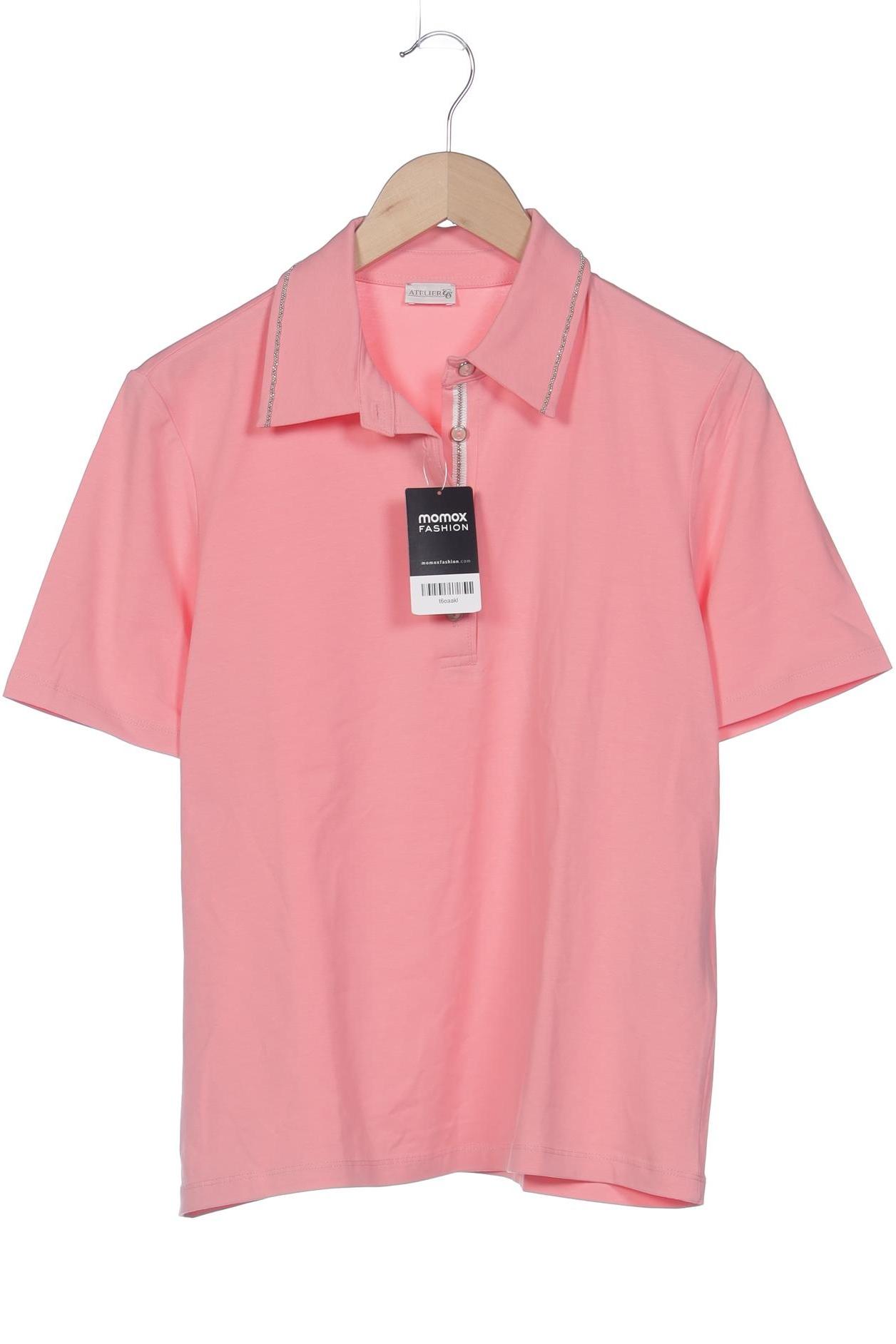 

Atelier Goldner Schnitt Damen Poloshirt, pink, Gr. 16