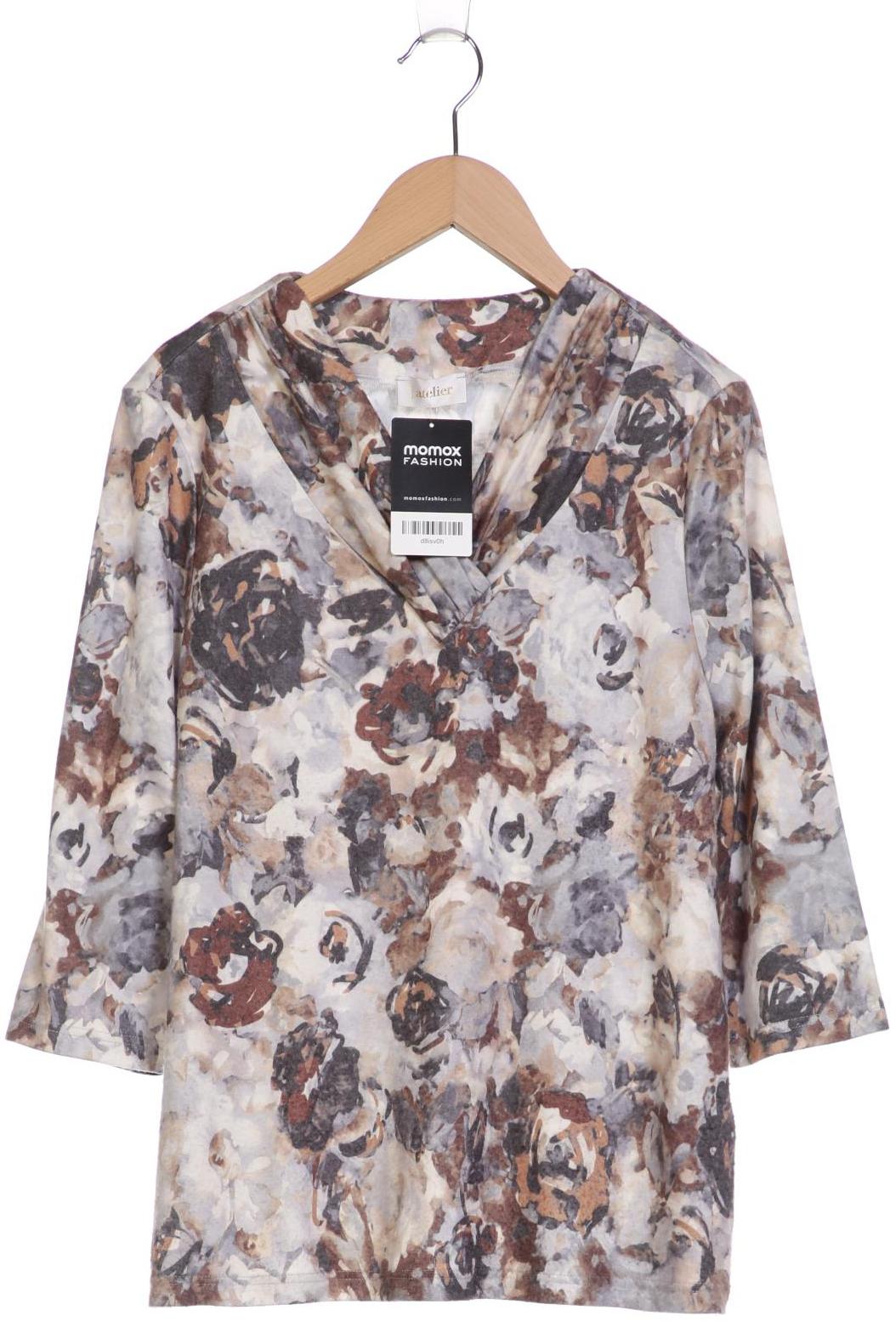 

Atelier Goldner Schnitt Damen Langarmshirt, grau, Gr. 16