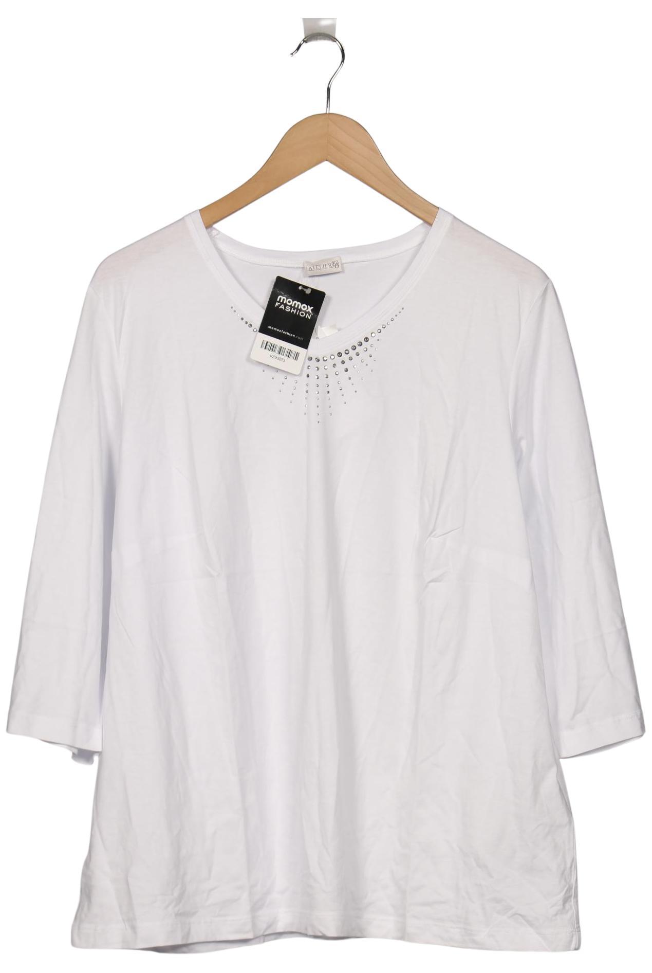 

Atelier Goldner Schnitt Damen Langarmshirt, weiß, Gr. 48